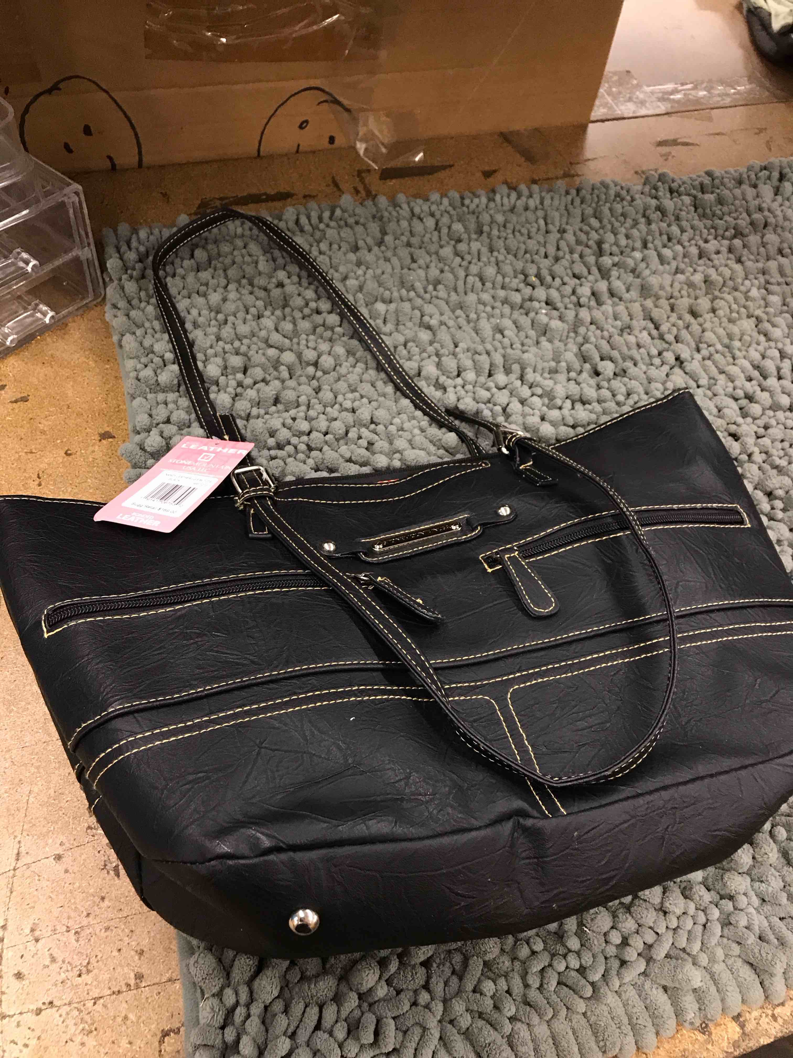 stone mountain usa bounded leather bag