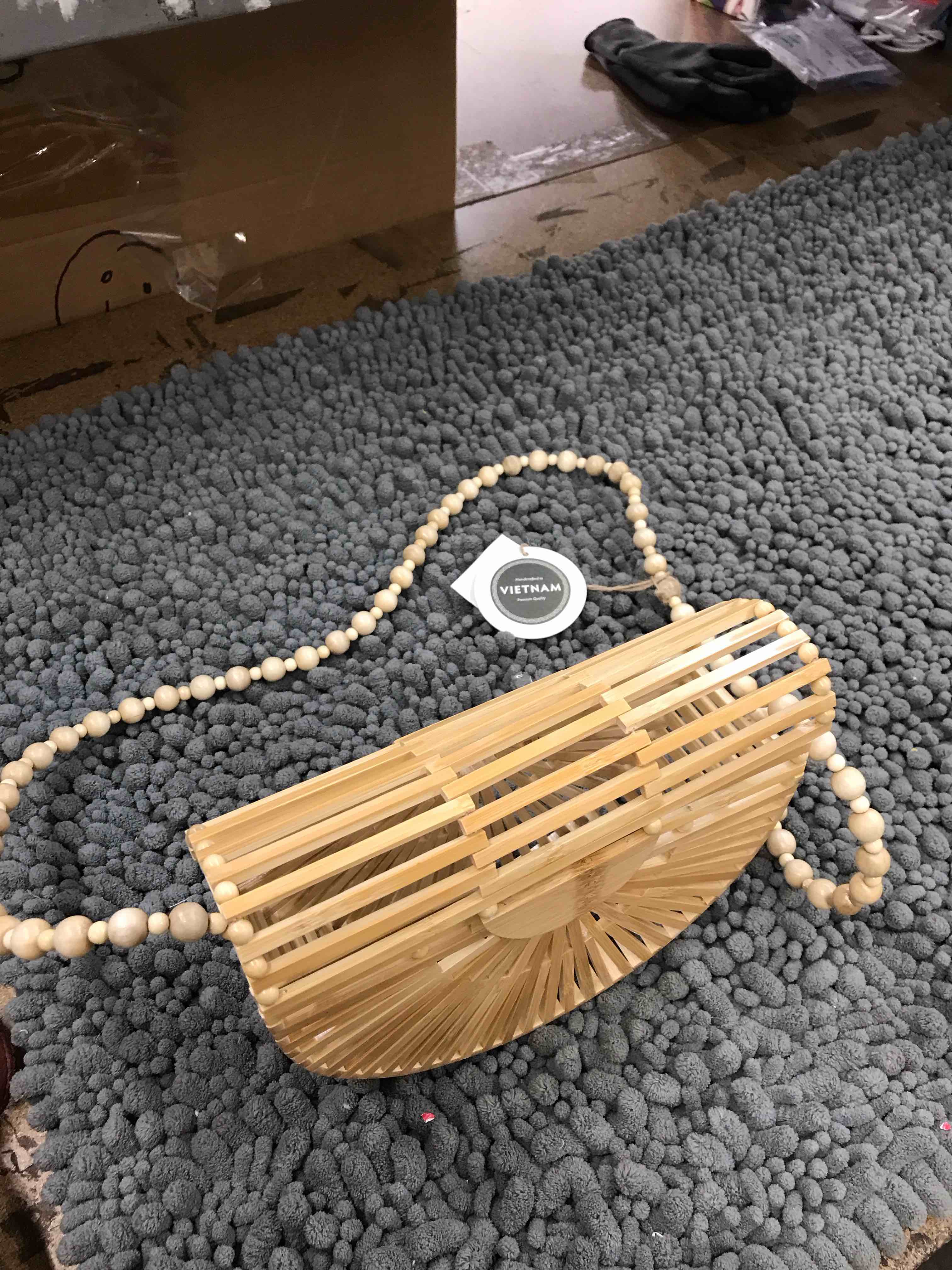 Condition photo showing New/Like New for handcrafted in vietnam purse
