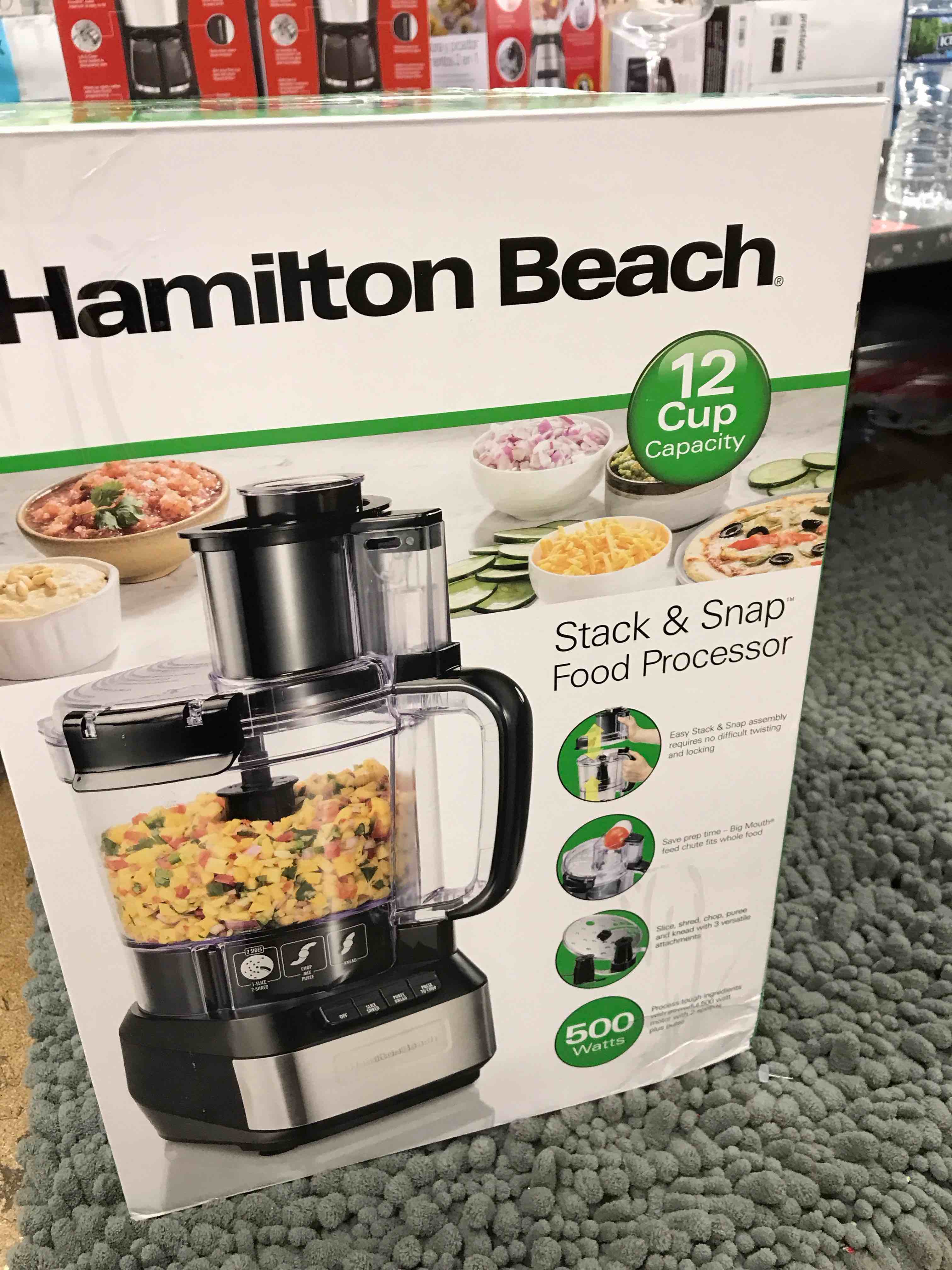 12 cup stack & snap food processor 