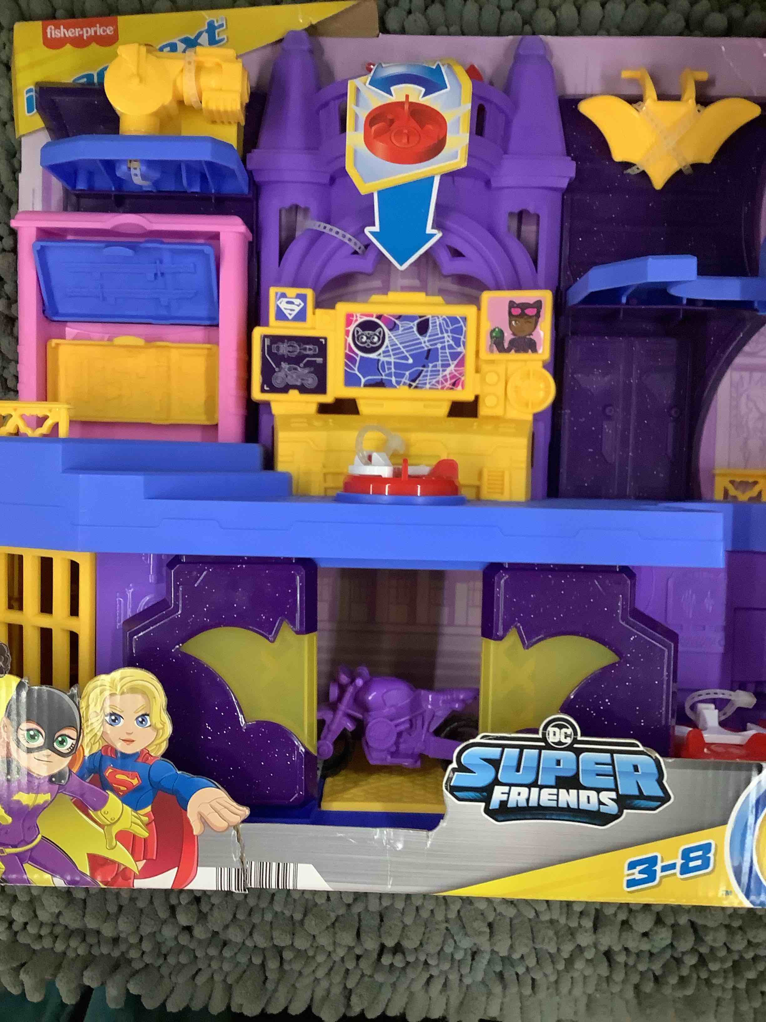 Condition photo showing Good Condition for dc super friends imaginext batgirl hero hideout playset