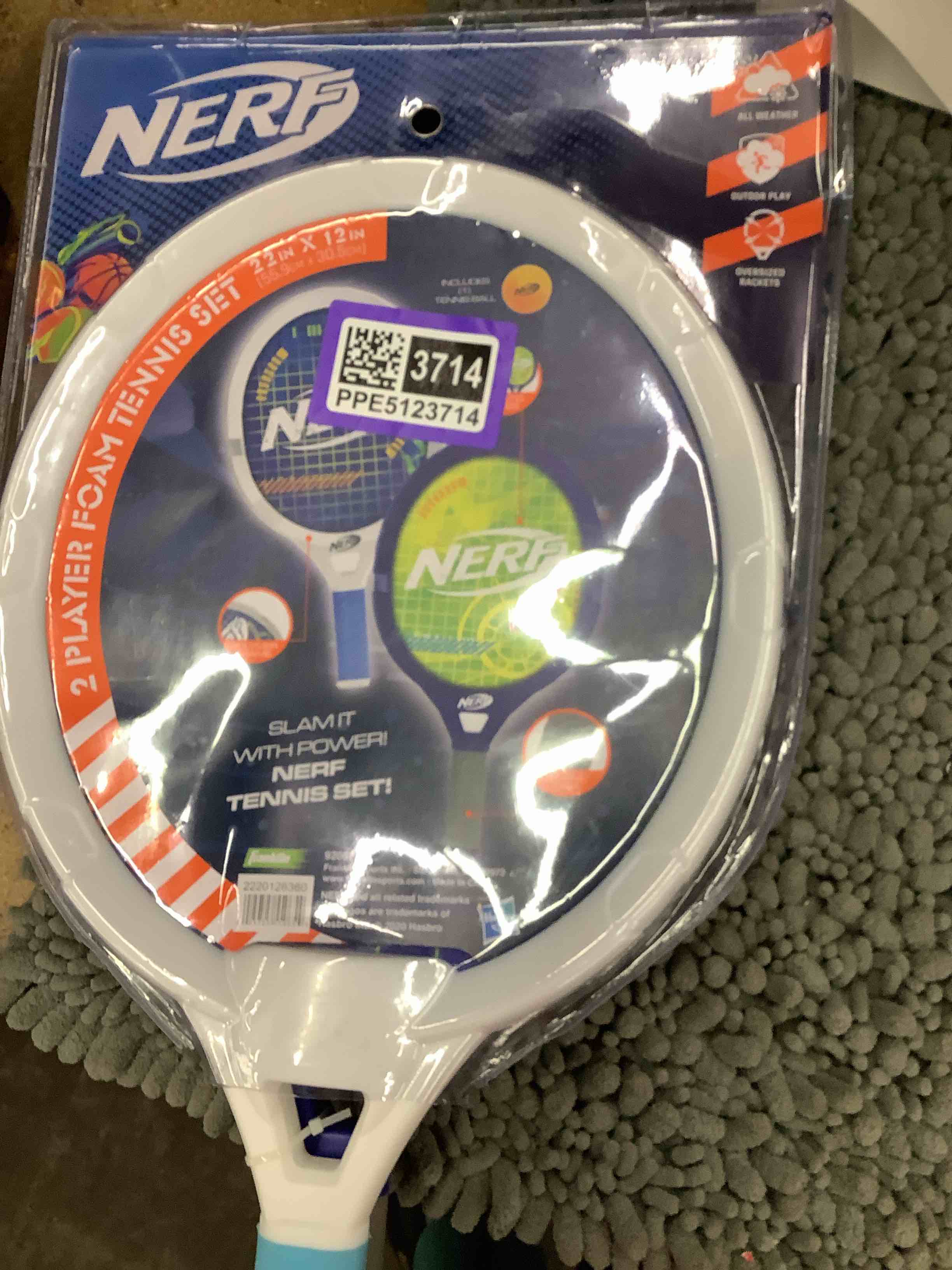 Condition photo showing Good Condition for nerf foam tennis set for kids - 2 player kids tennis set - jumbo rackets and foam tennis ball