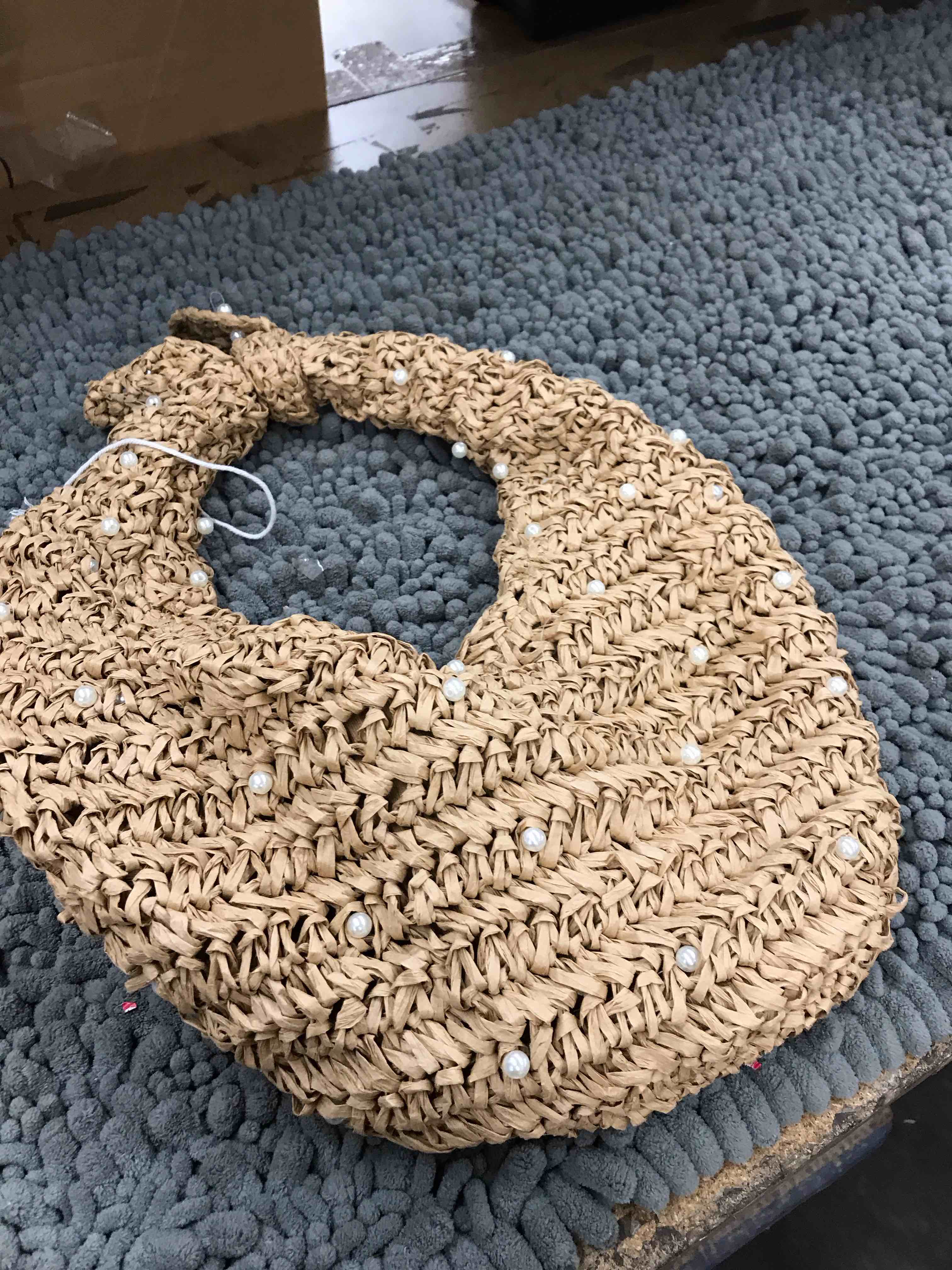Condition photo showing New/Like New for straw purse