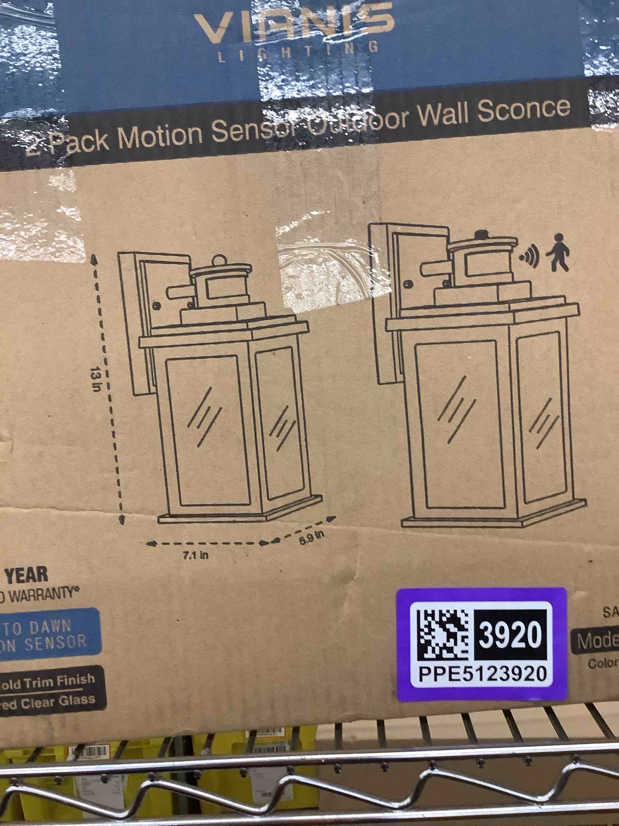 2 pack motion sensor wall scones 