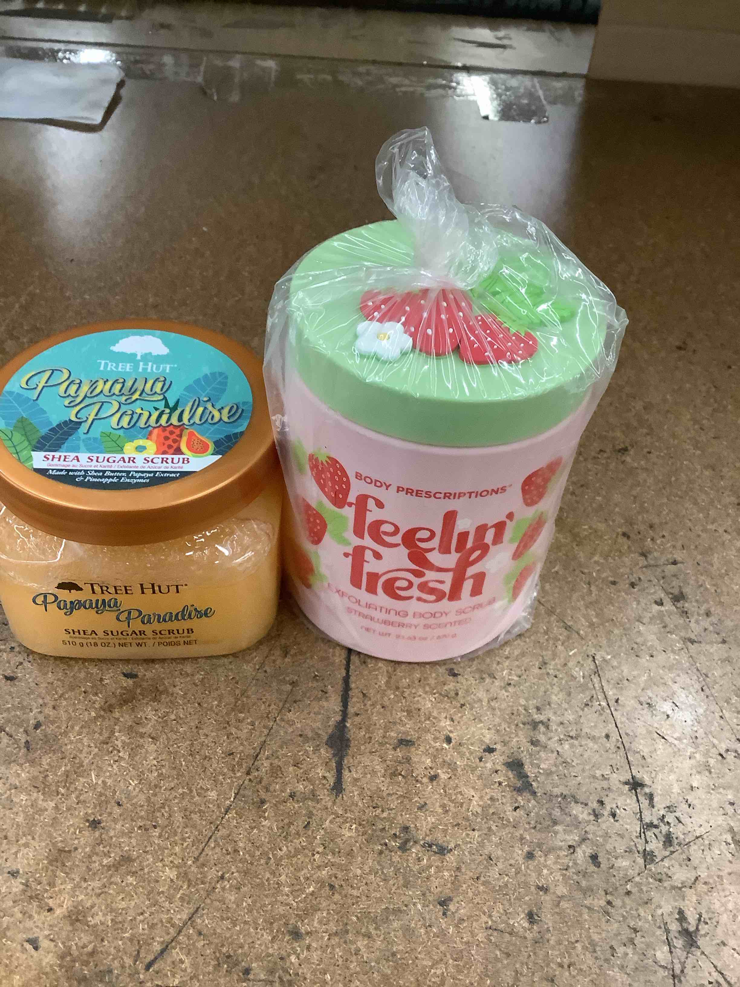 Condition photo showing Good Condition for 2 body scrubs 