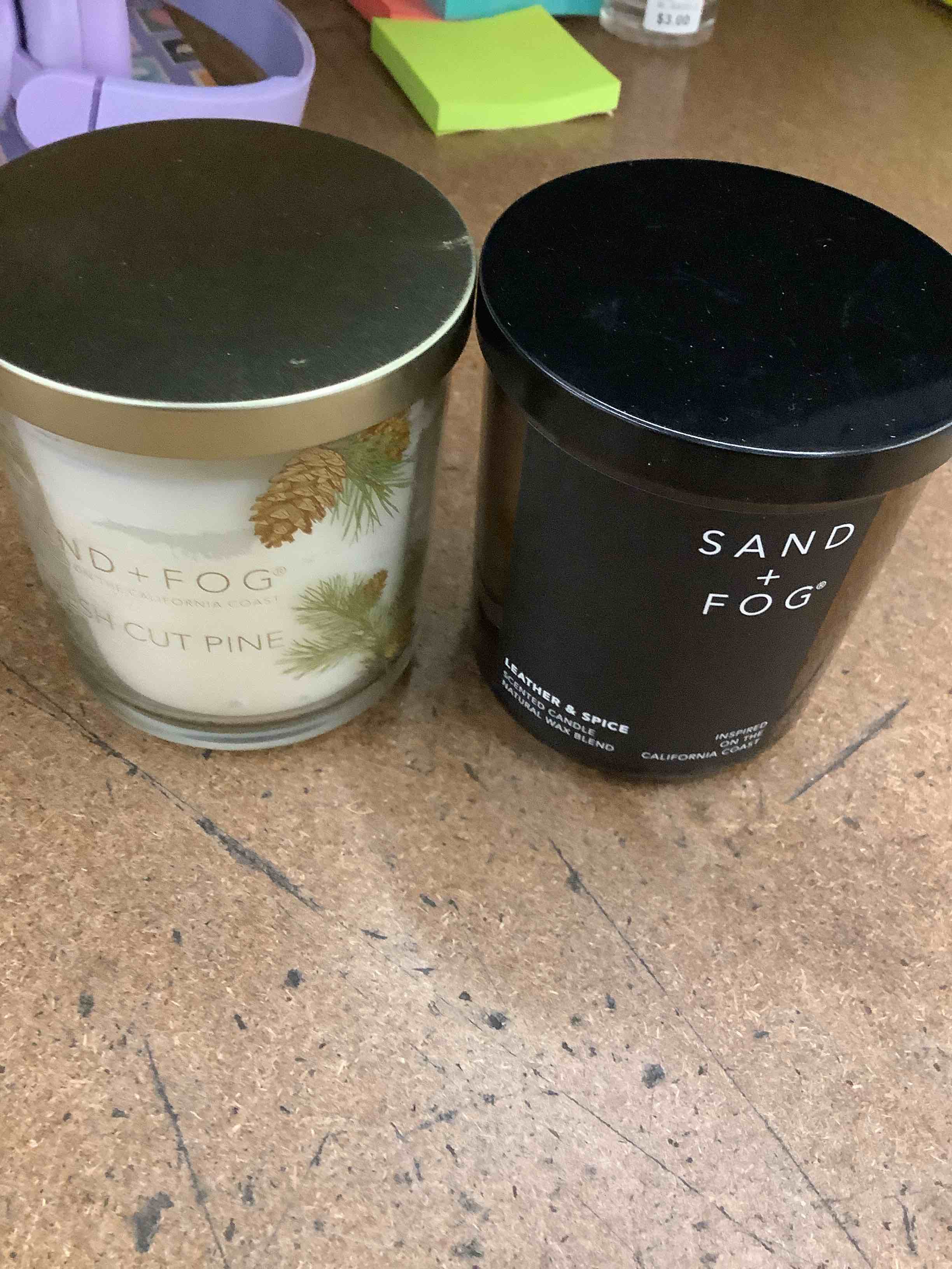 Condition photo showing Good Condition for 2 sand + fog candles 