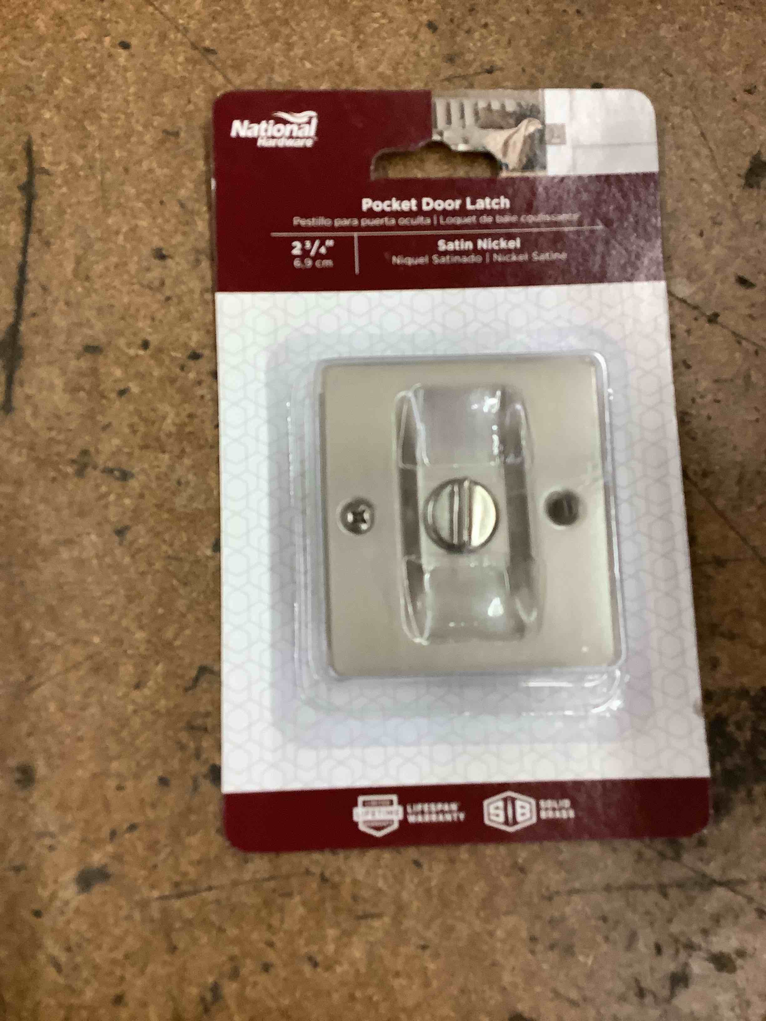 National Hardware 2.75-in Satin Nickel Pocket Door Pull