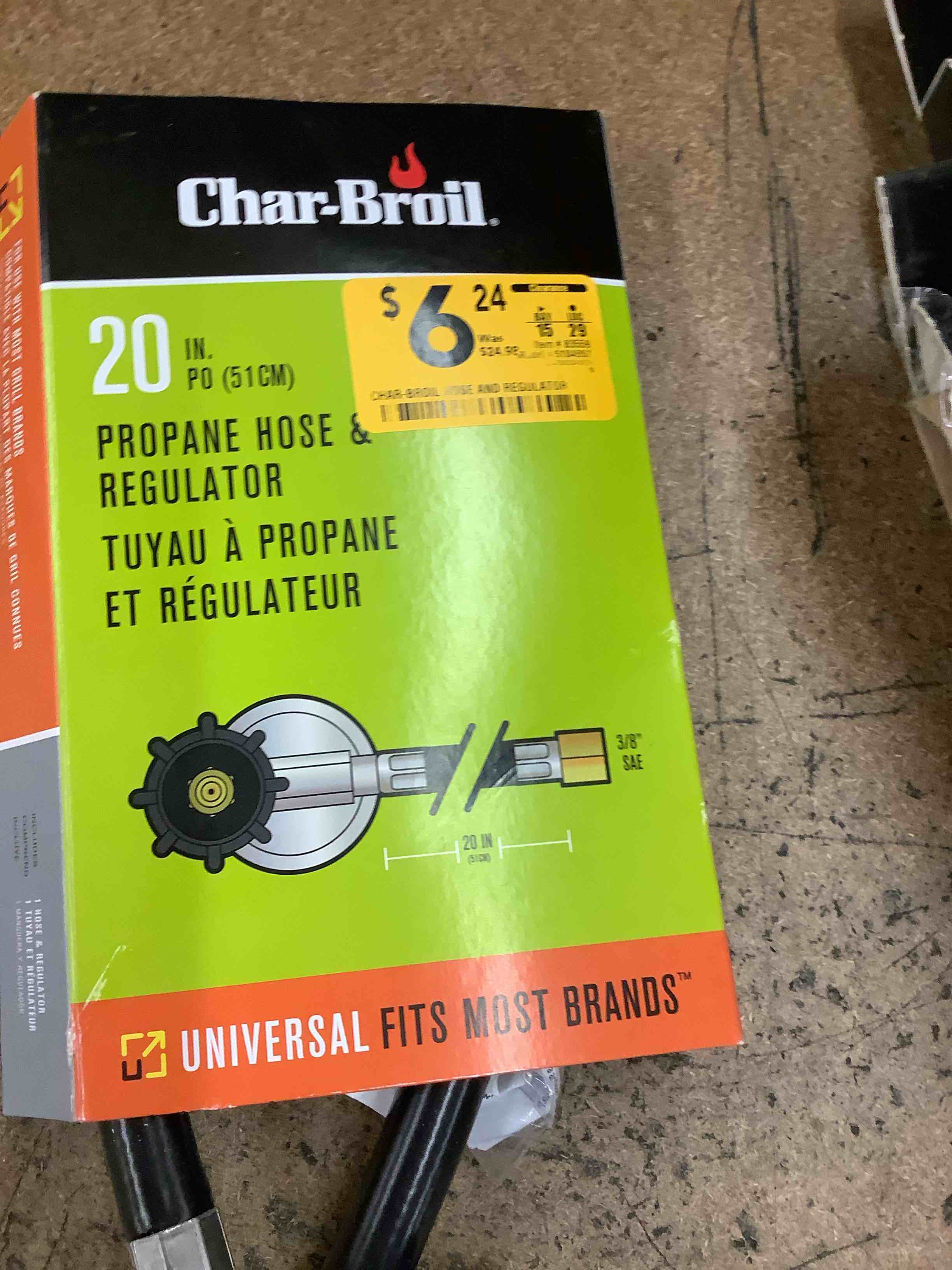 Condition photo showing Good Condition for char-broil 8011455 rubber gas line hose & regulator, black - 11.7 x 4.5 x 3 in.