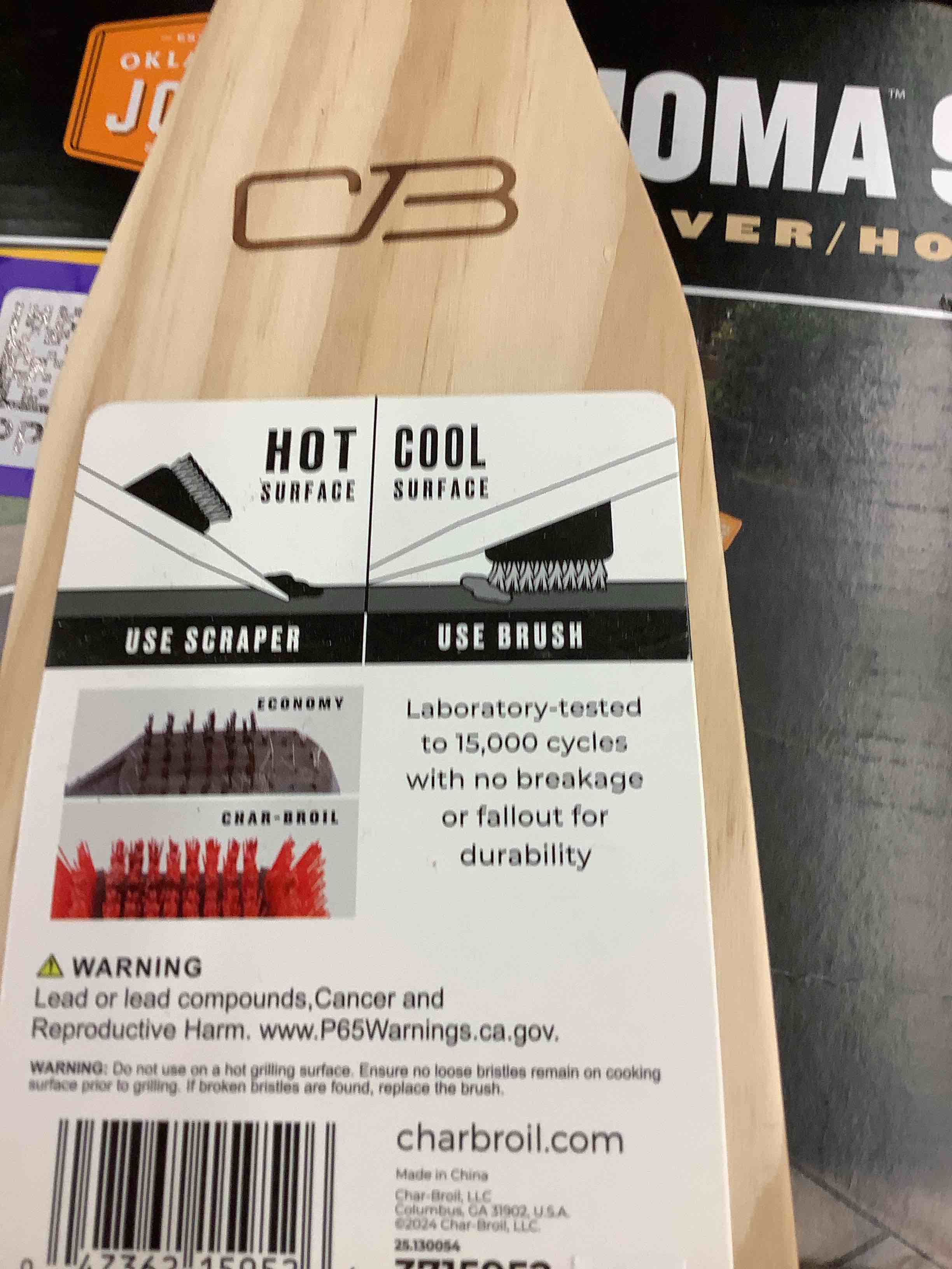 char-broil combo grill brush