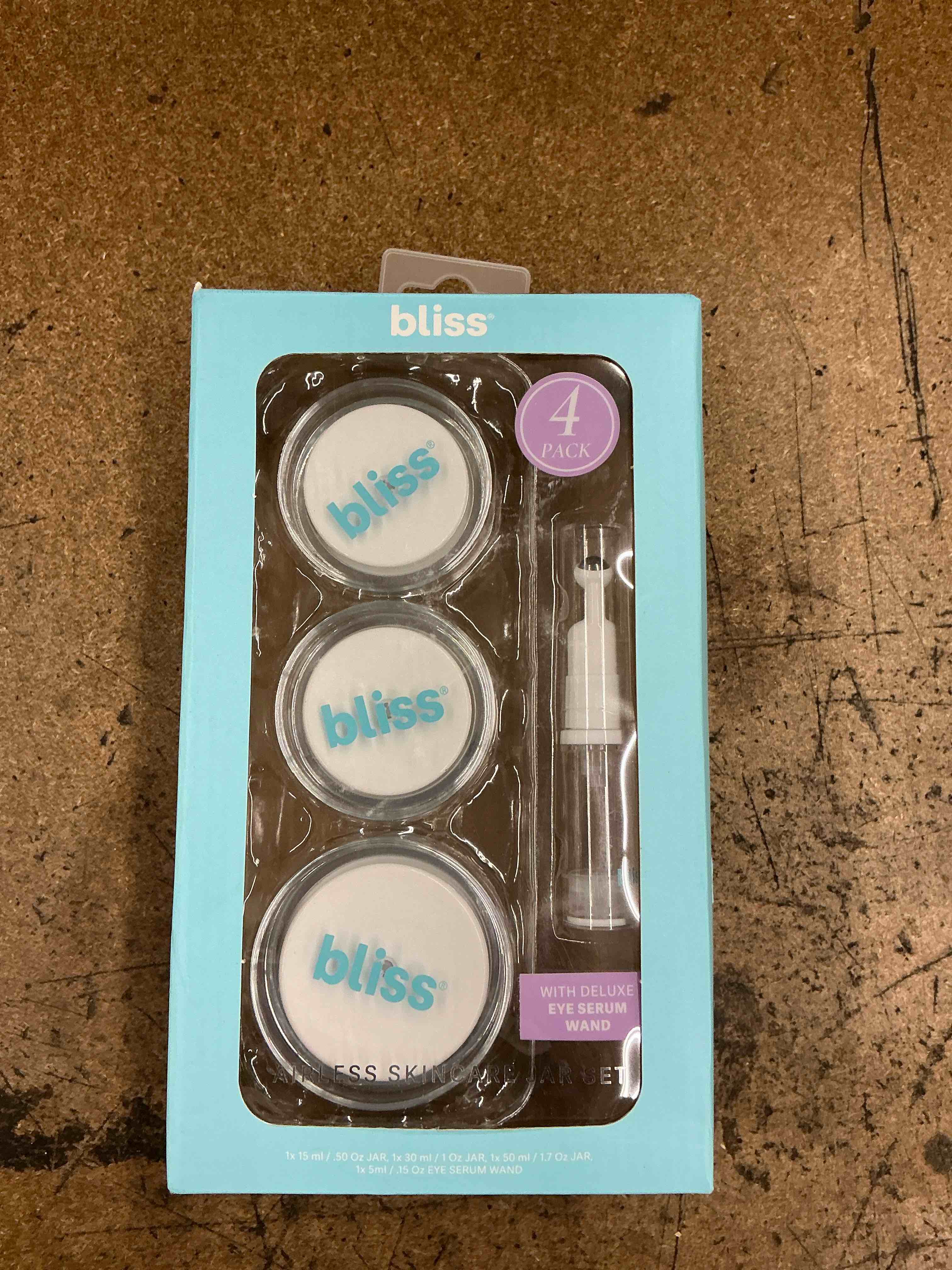 bliss, airless skincare jar set
