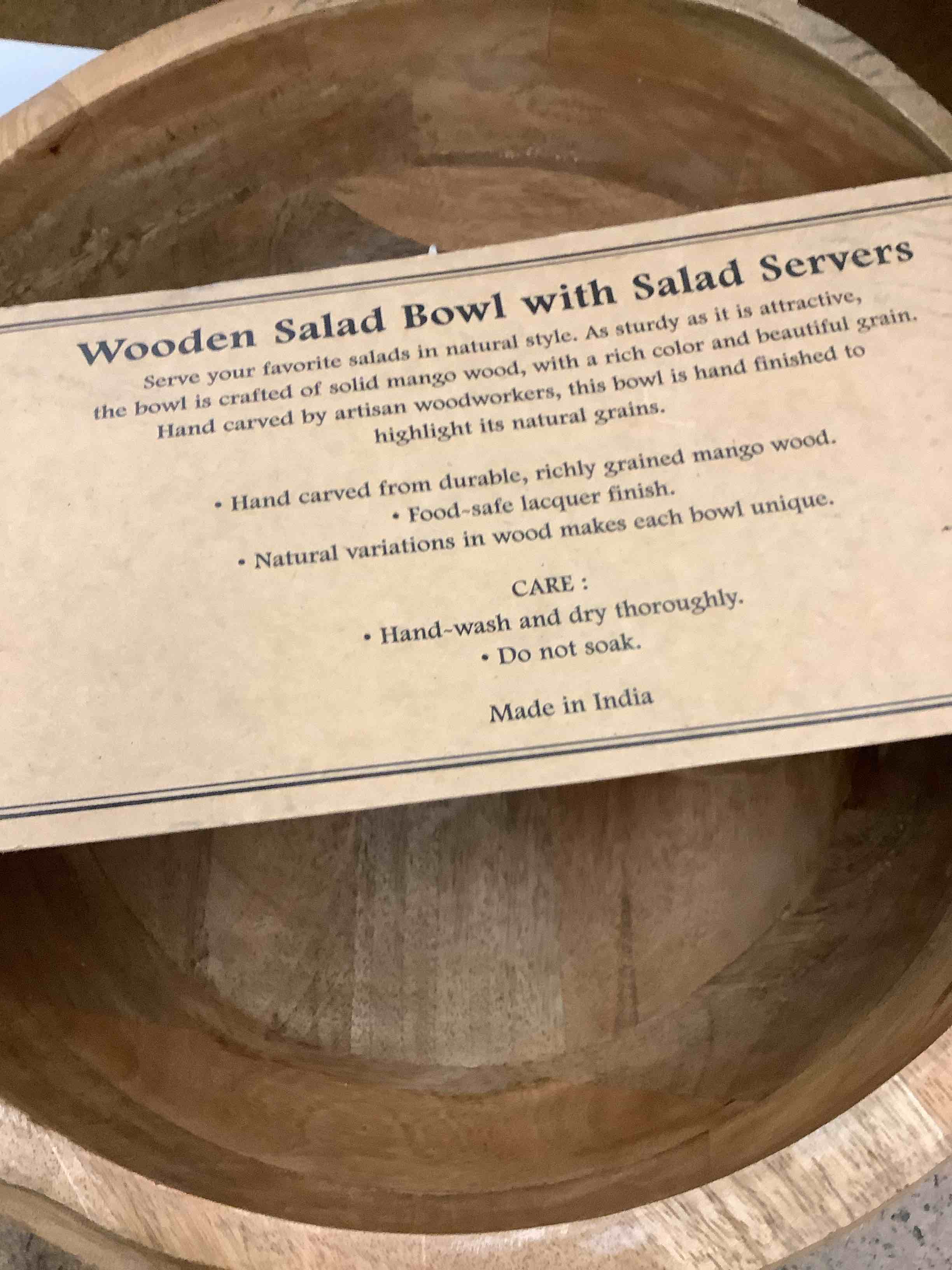 Condition photo showing Good Condition for salad bowl with servers 
