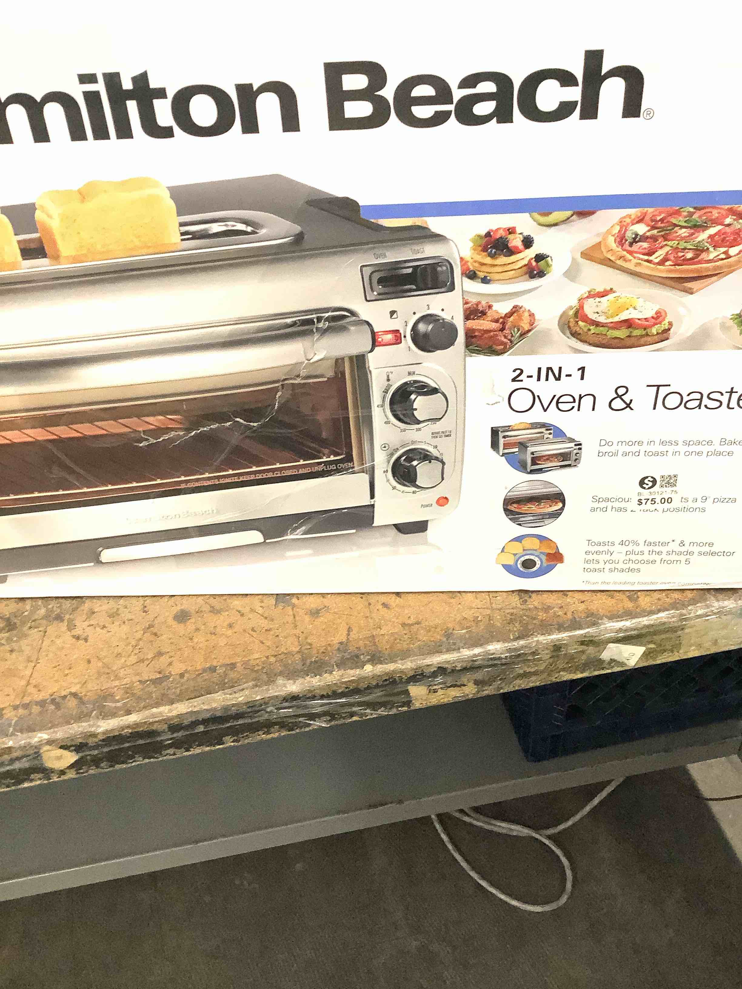 hamilton beach - 2-slice toaster oven - stainless steel