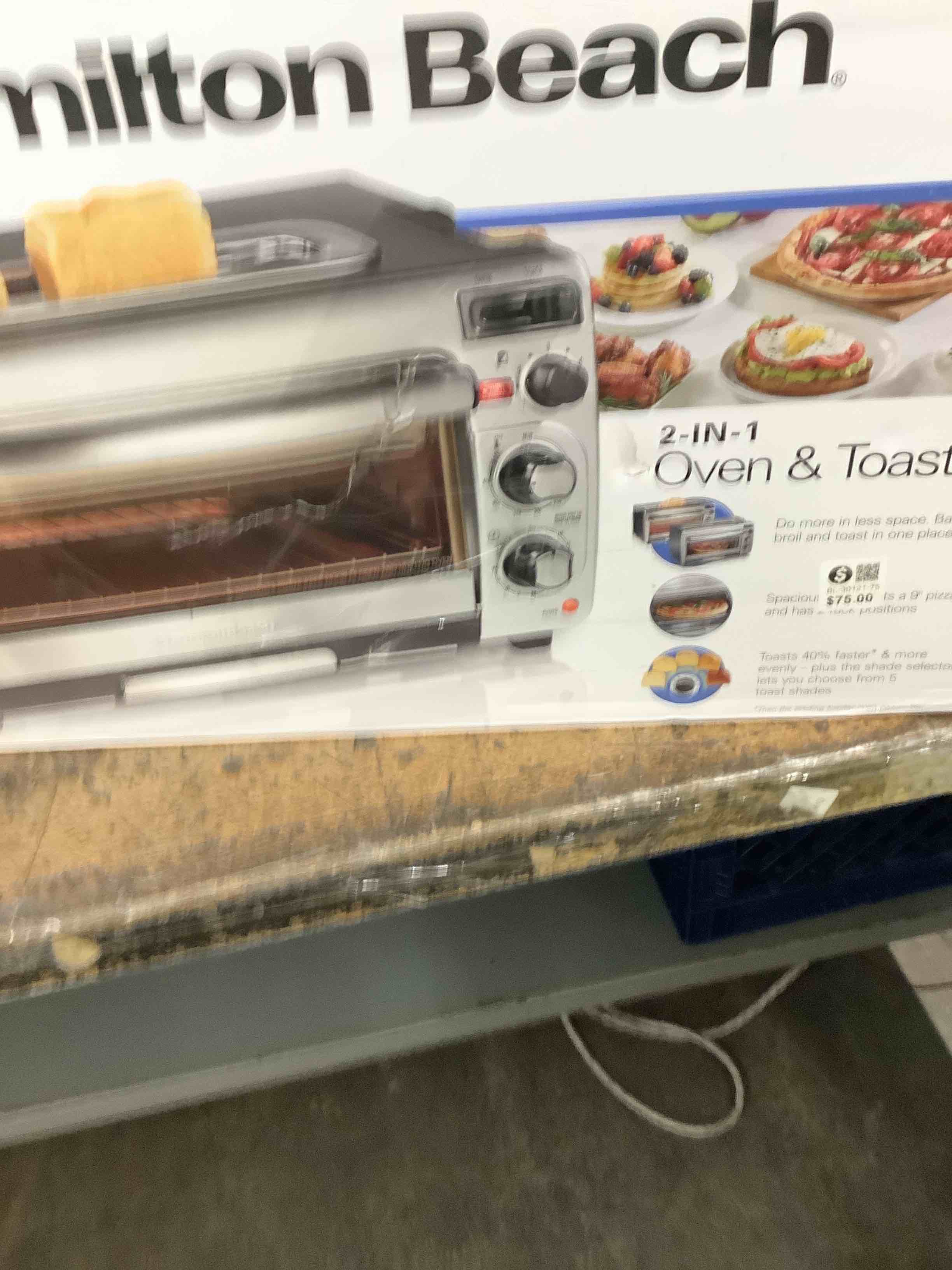 Condition photo showing Good Condition for hamilton beach - 2-slice toaster oven - stainless steel