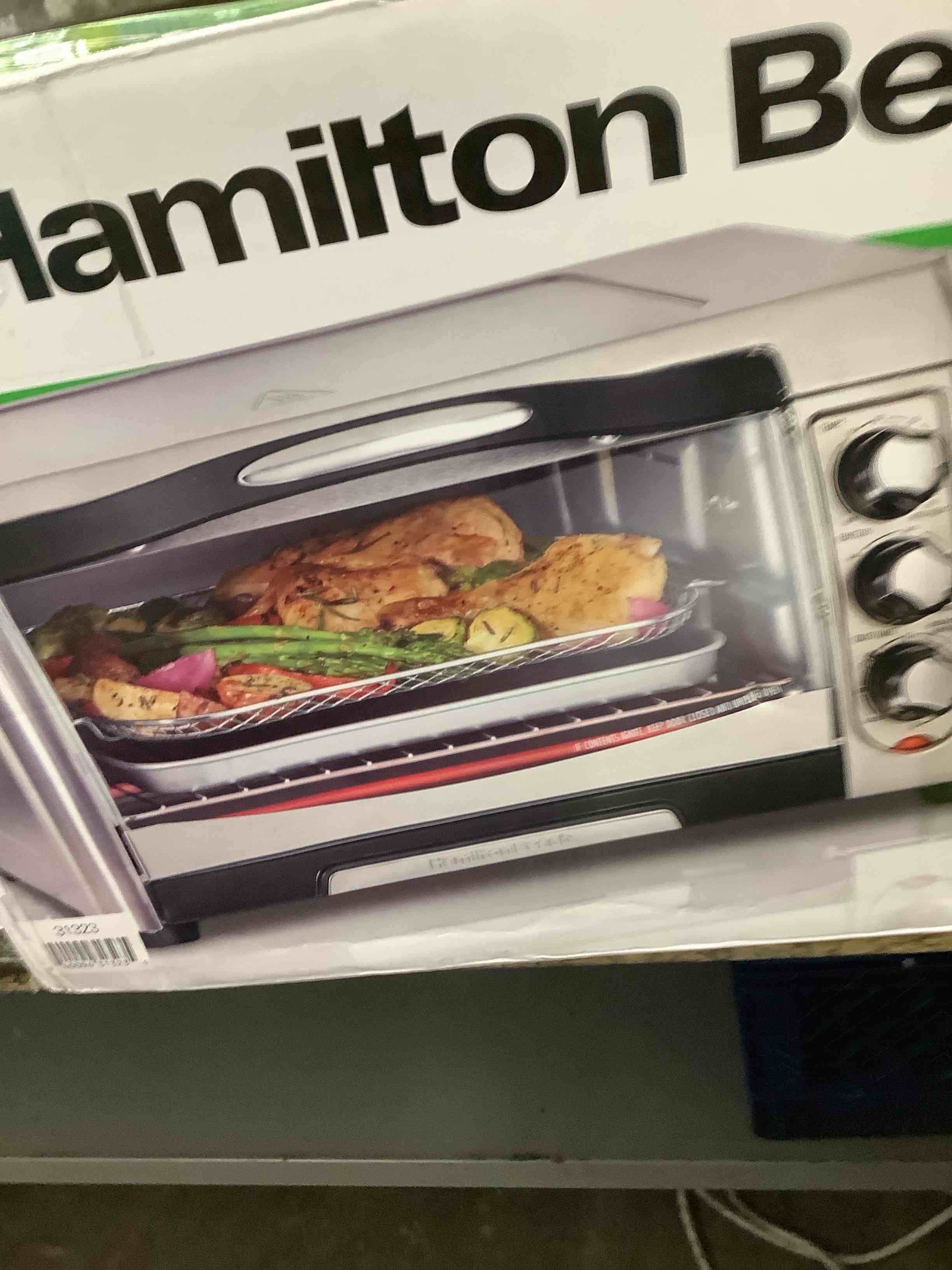 Condition photo showing Good Condition for hamilton beach 6 slice countertop toaster oven with sure-crisp air fryer function  stainless steel