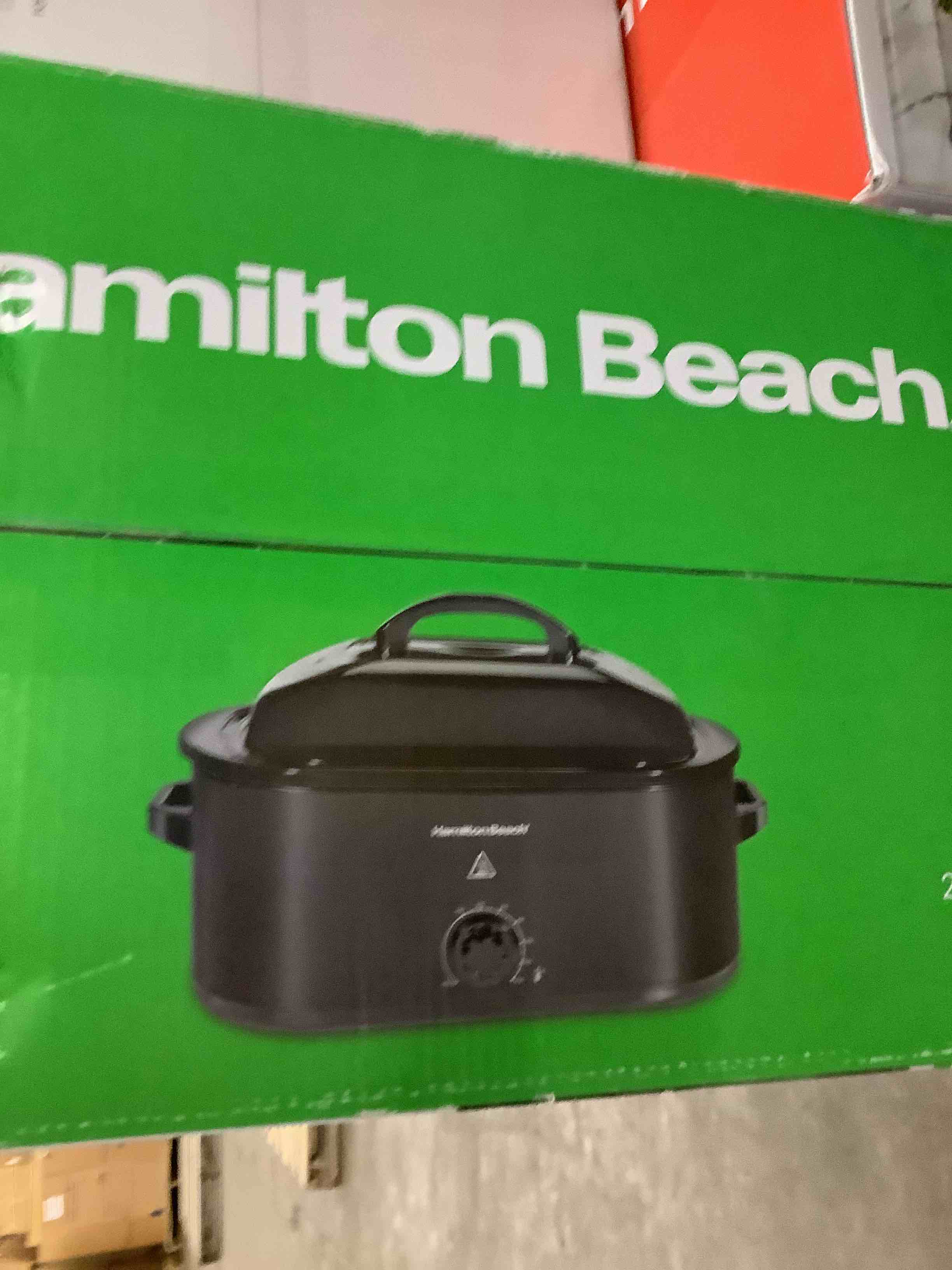 Condition photo showing Good Condition for hamilton beach 20qt roaster oven 32210: metal, 3 settings, 1450w, bakes & roasts, hand wash, black, slow cooker function