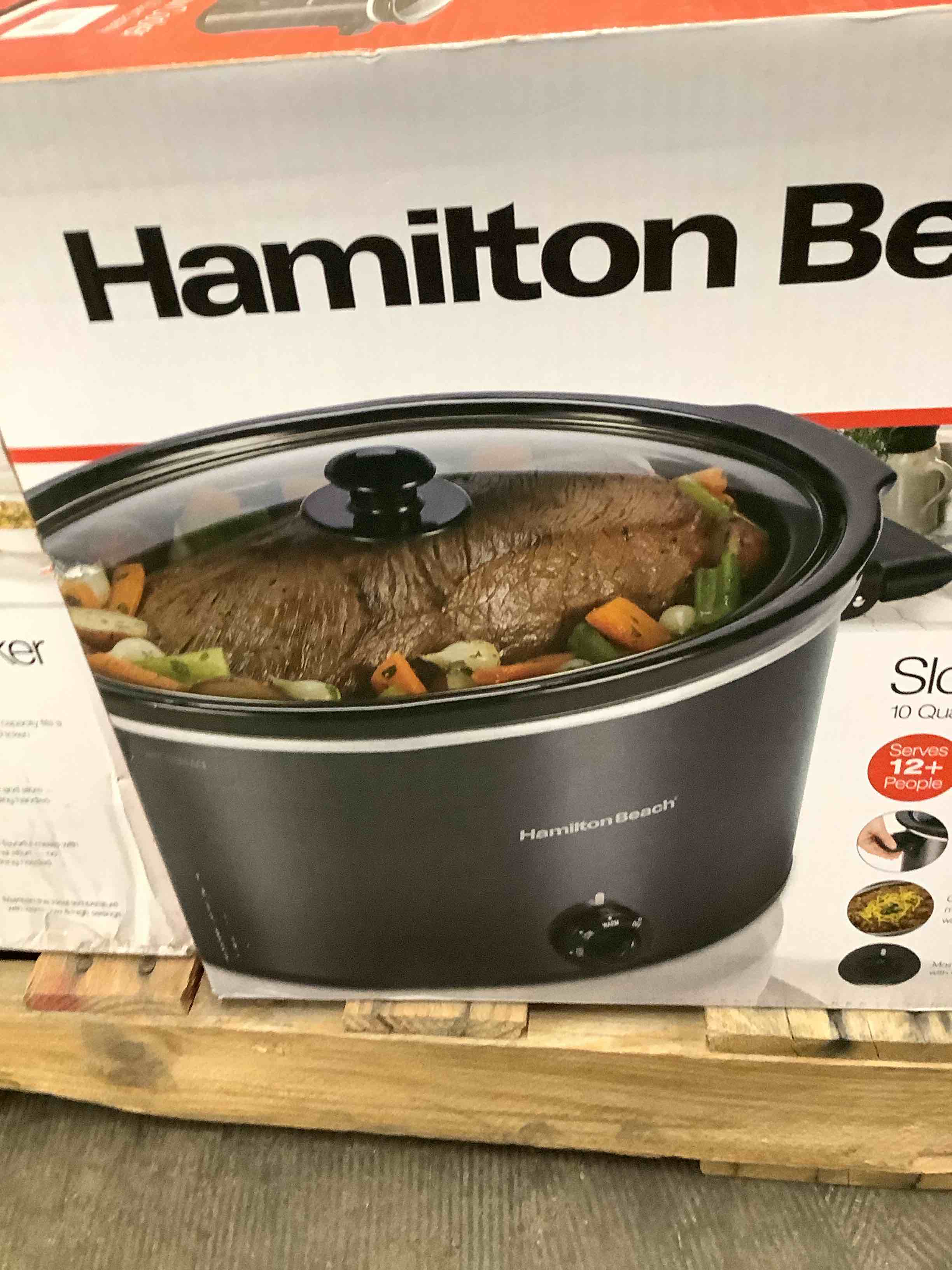 Condition photo showing Good Condition for hamilton beach - 10 quart slow cooker - black