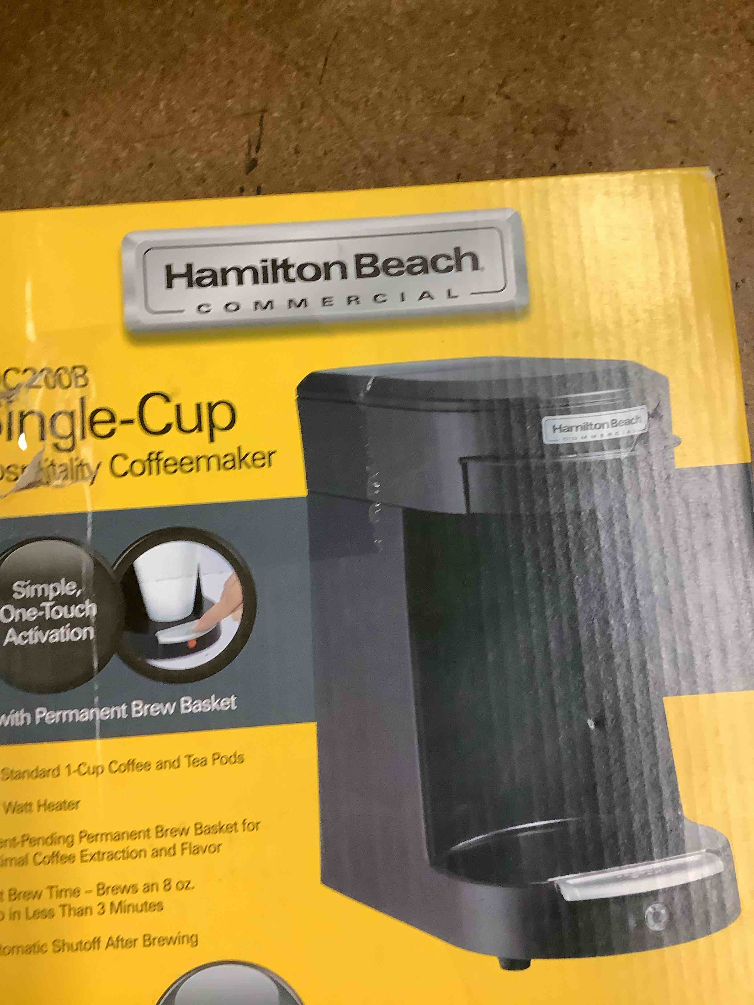 Condition photo showing Good Condition for hamilton beach hdc200b single cup hospitality coffeemaker with 3-minute brew time in black
