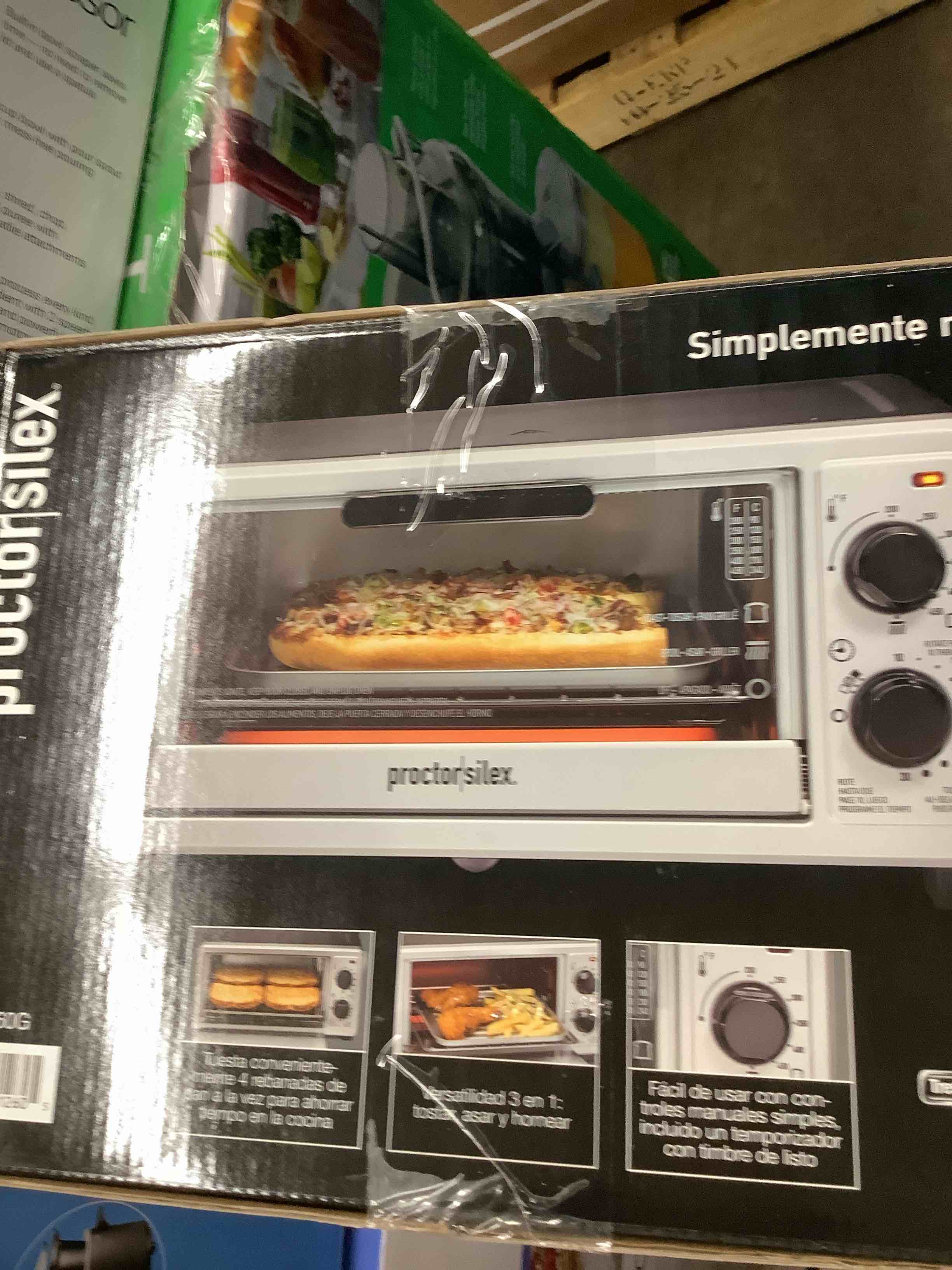 Proctor Silex - 4 Slice Toaster Oven with Broiler - Black