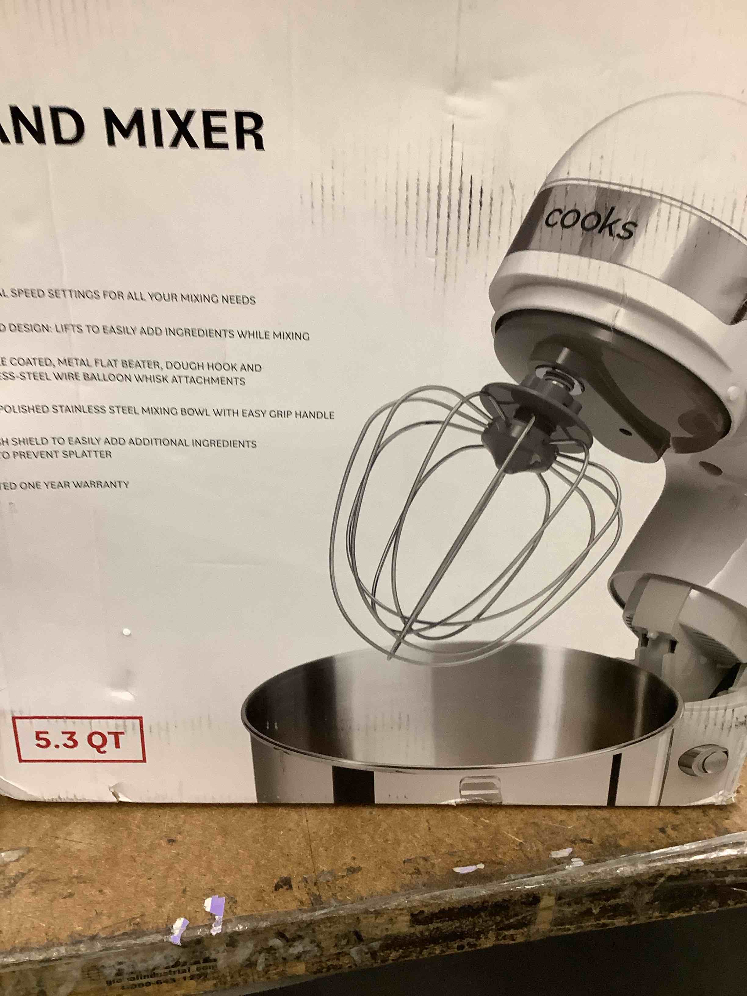 Condition photo showing Good Condition for cooks stand mixer 