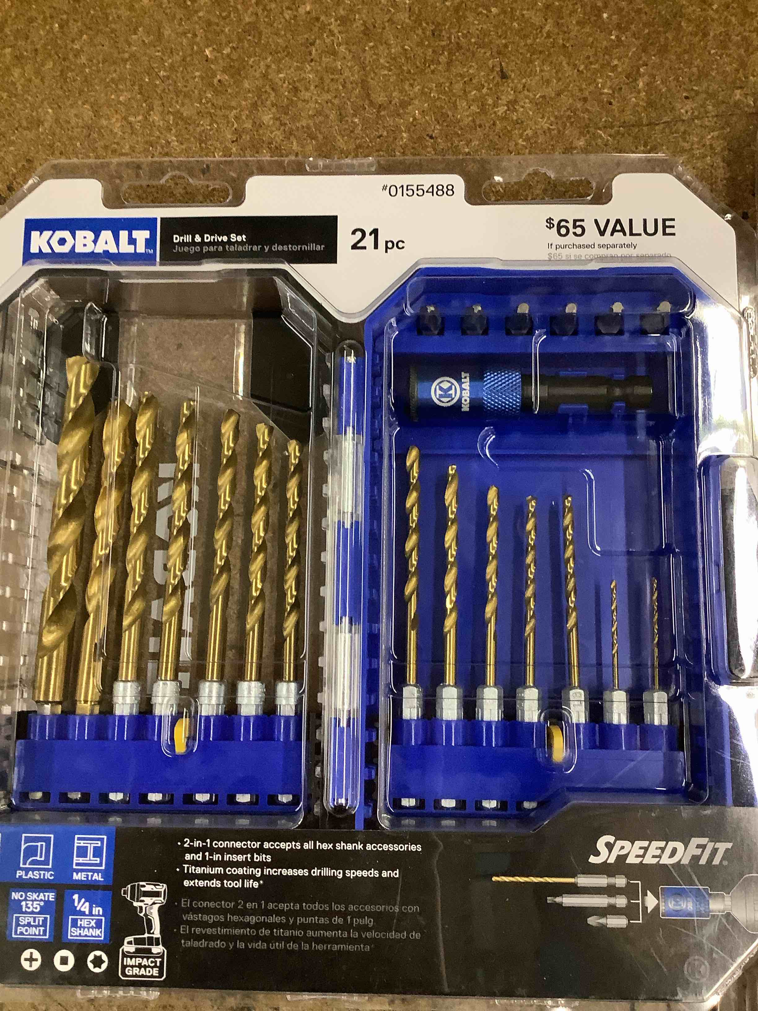Kobalt 21-Piece Titanium Metal Twist Drill Bit Set