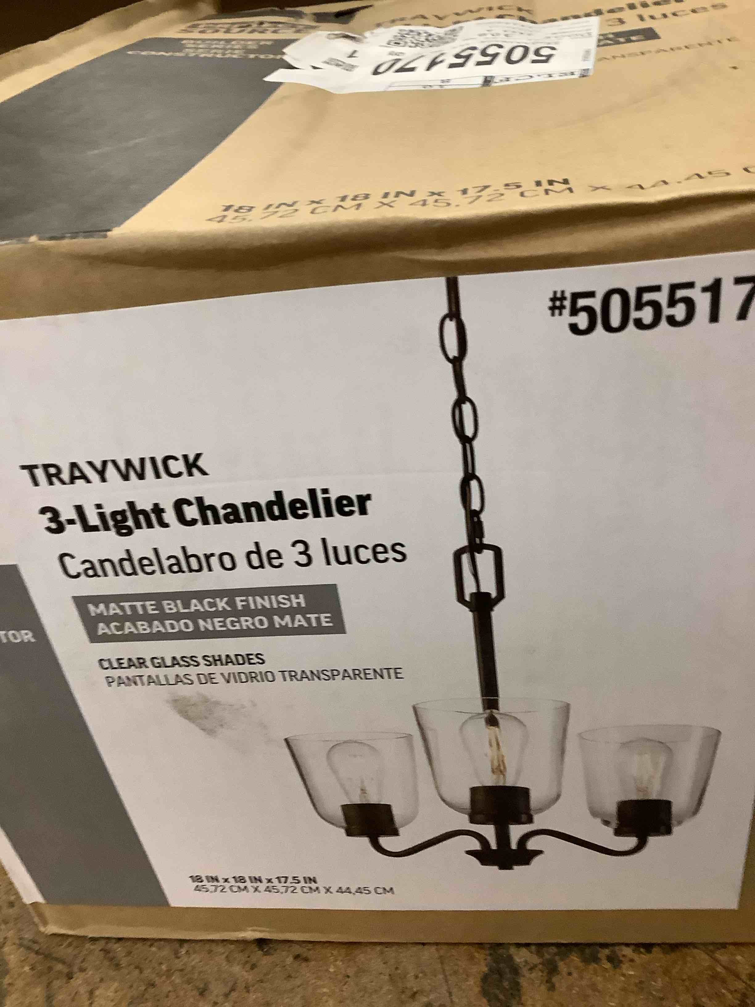 3 light chandelier 