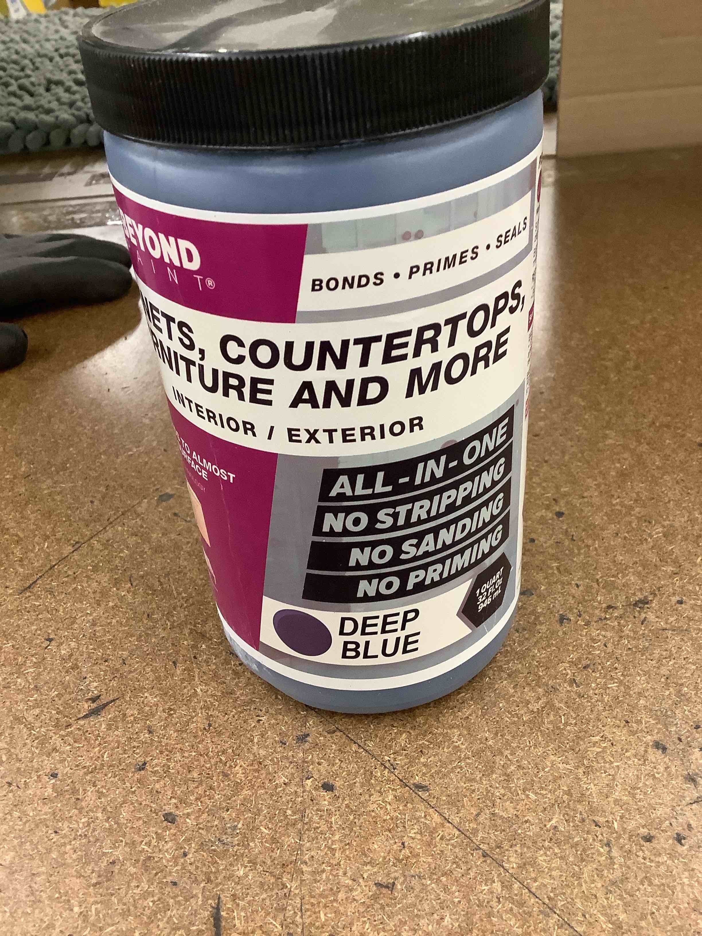 Beyond Paint for Cabinets  Countertops and Furniture  Matte Finish  1 Quart  Deep Blue