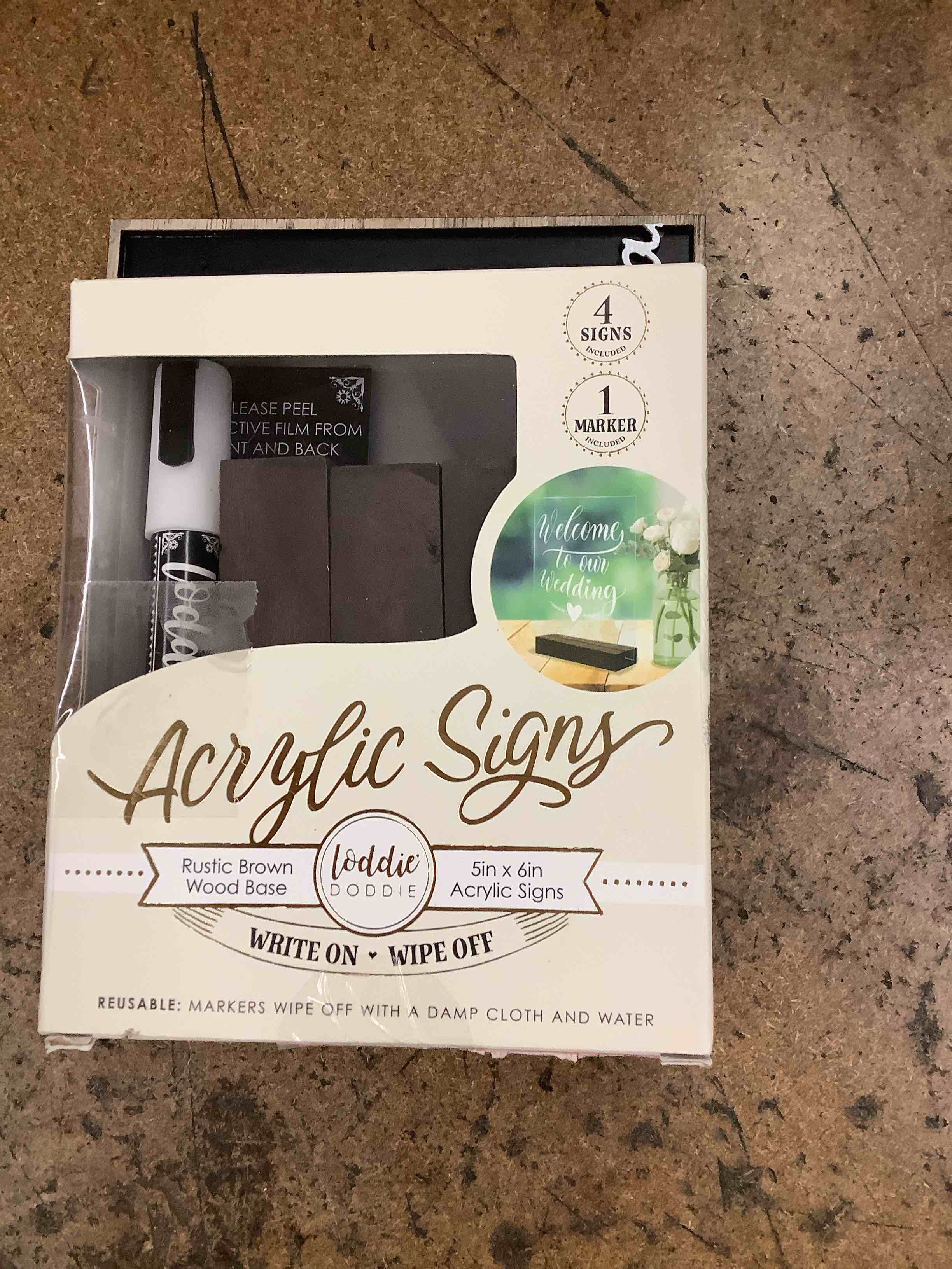 acrylic sign & picture frame 