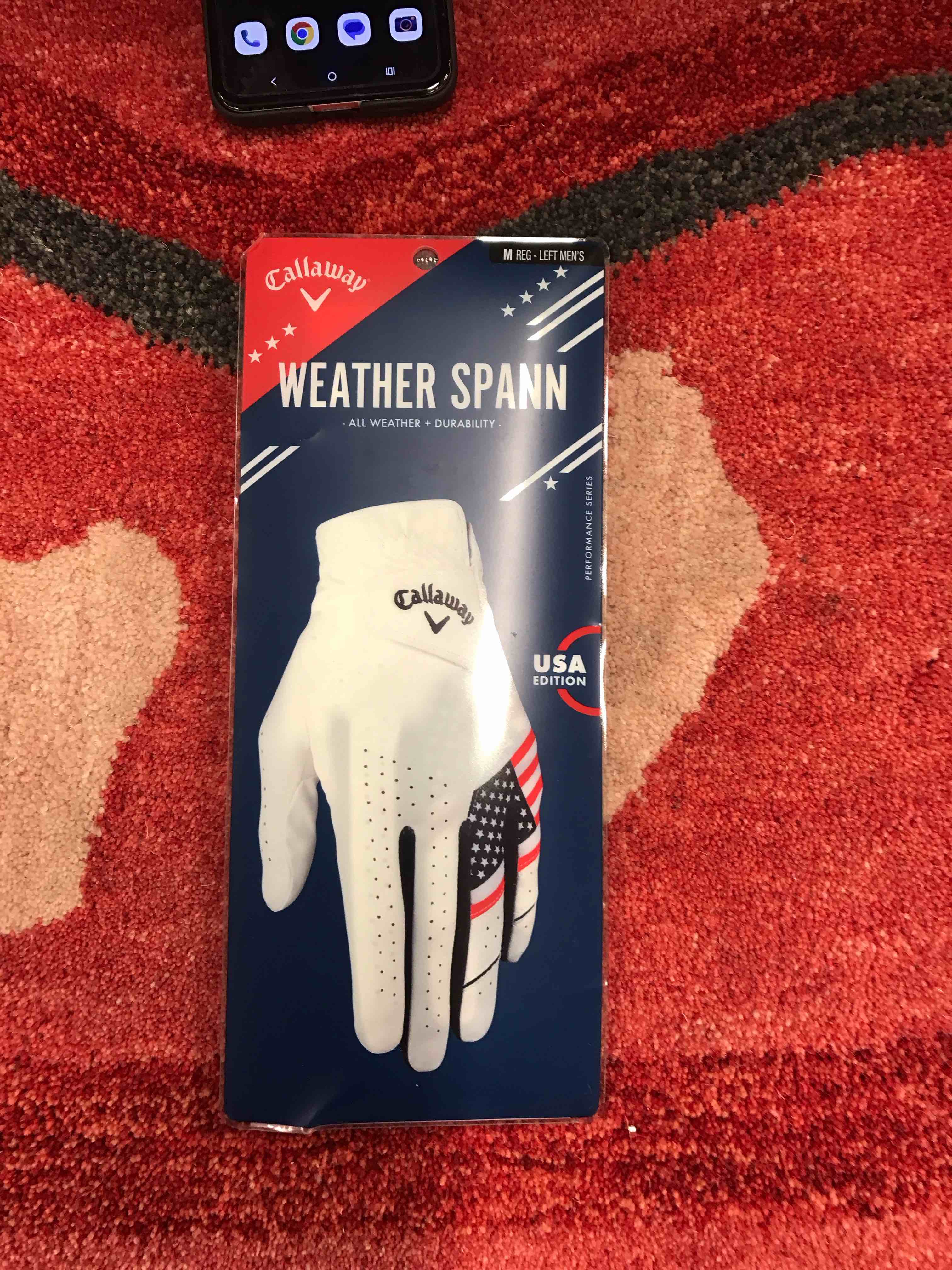 Callaway Weather Spann Golf Glove   Size M Reg-Left 