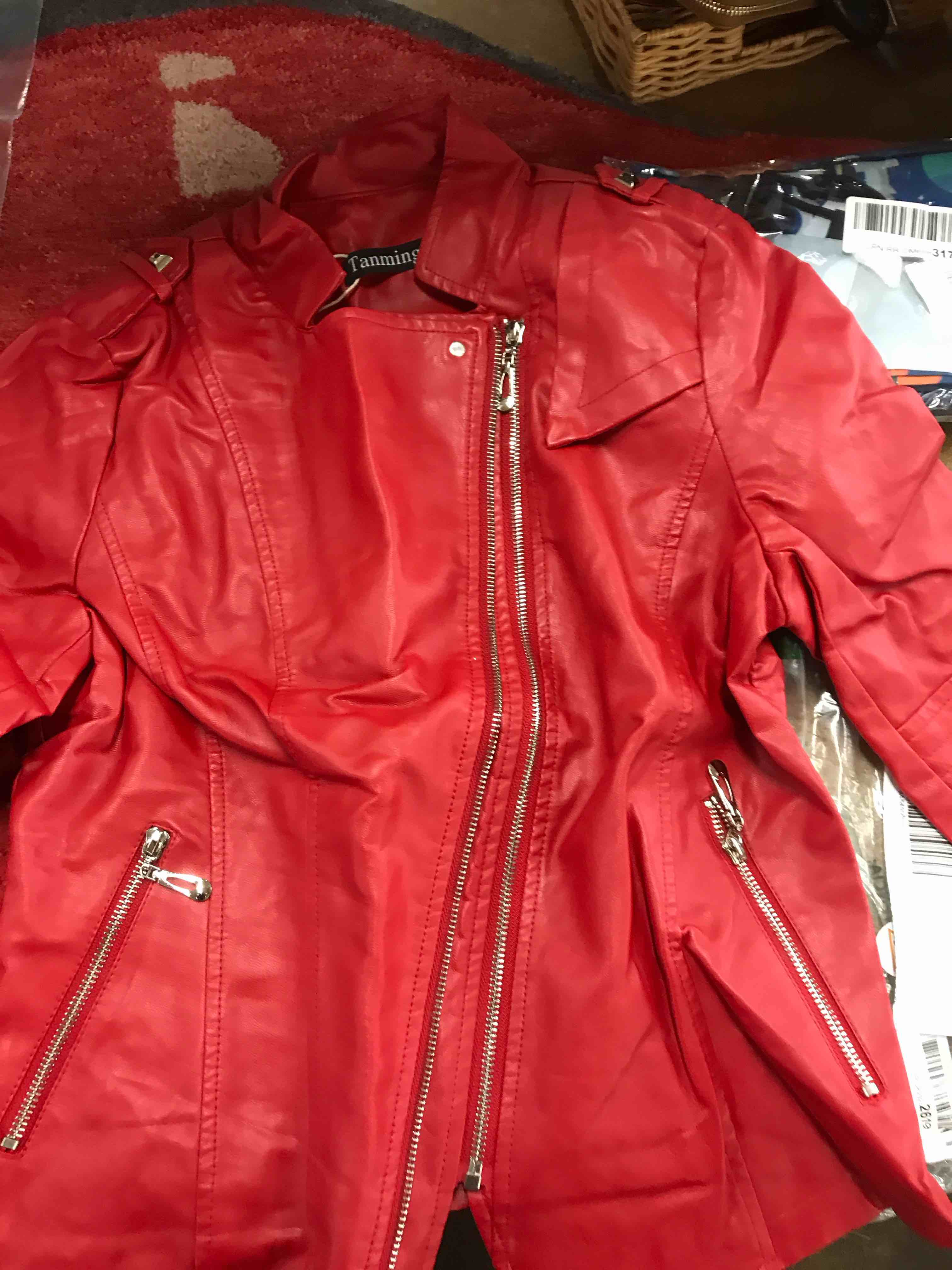 Ladies Small Faux Leather Jacket