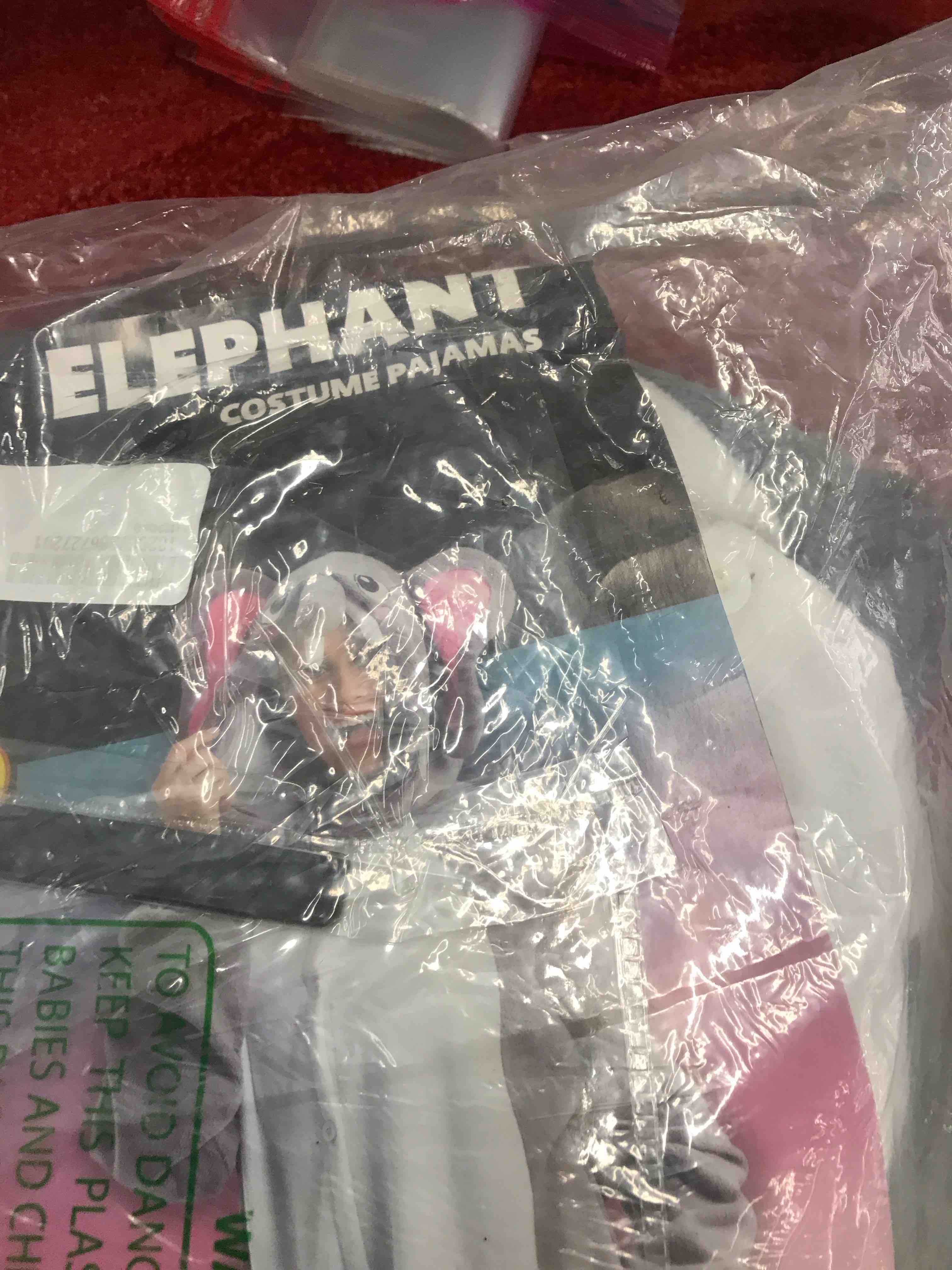 Elephant Costume Pajamas Adult size M