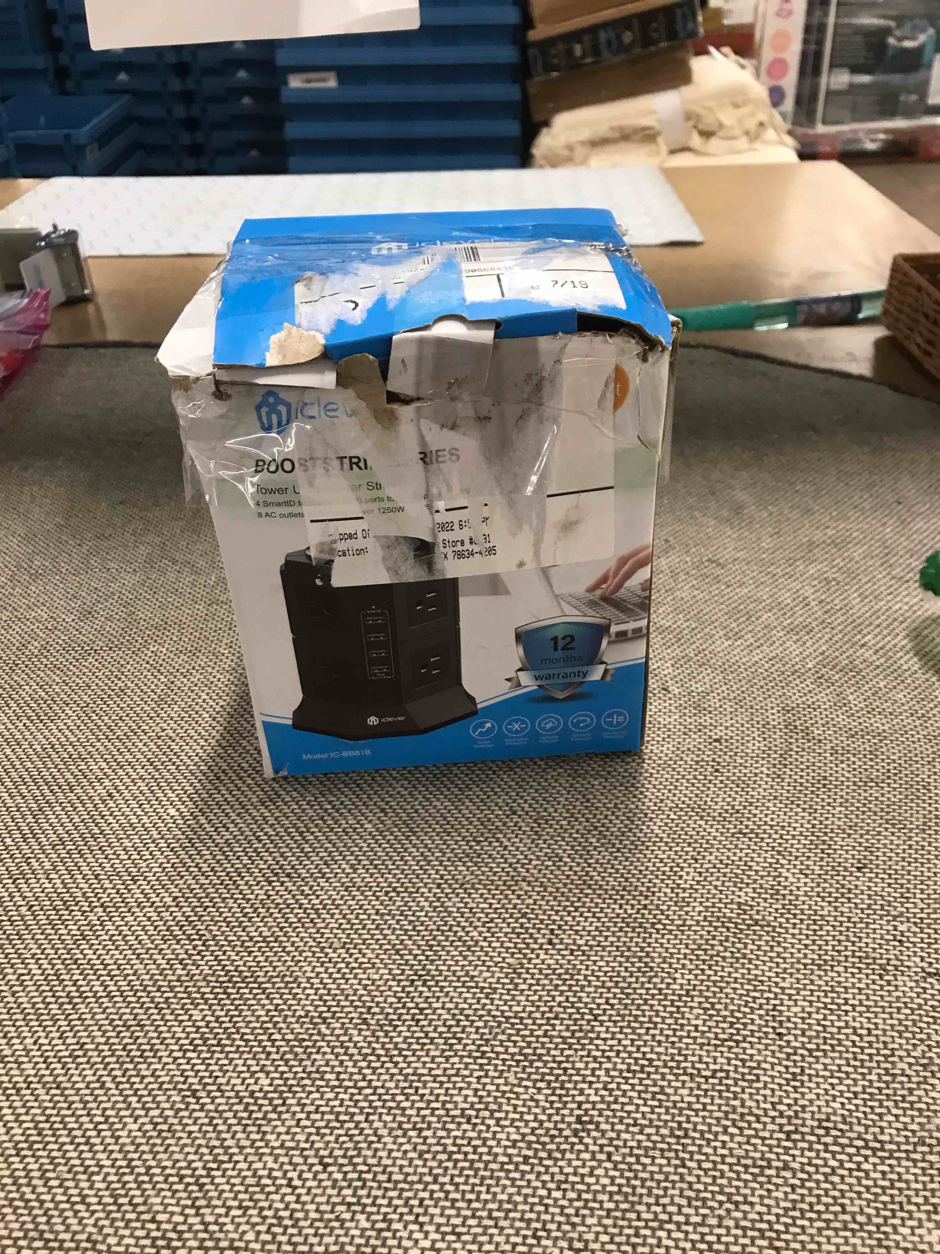 iclever tower usb power strip