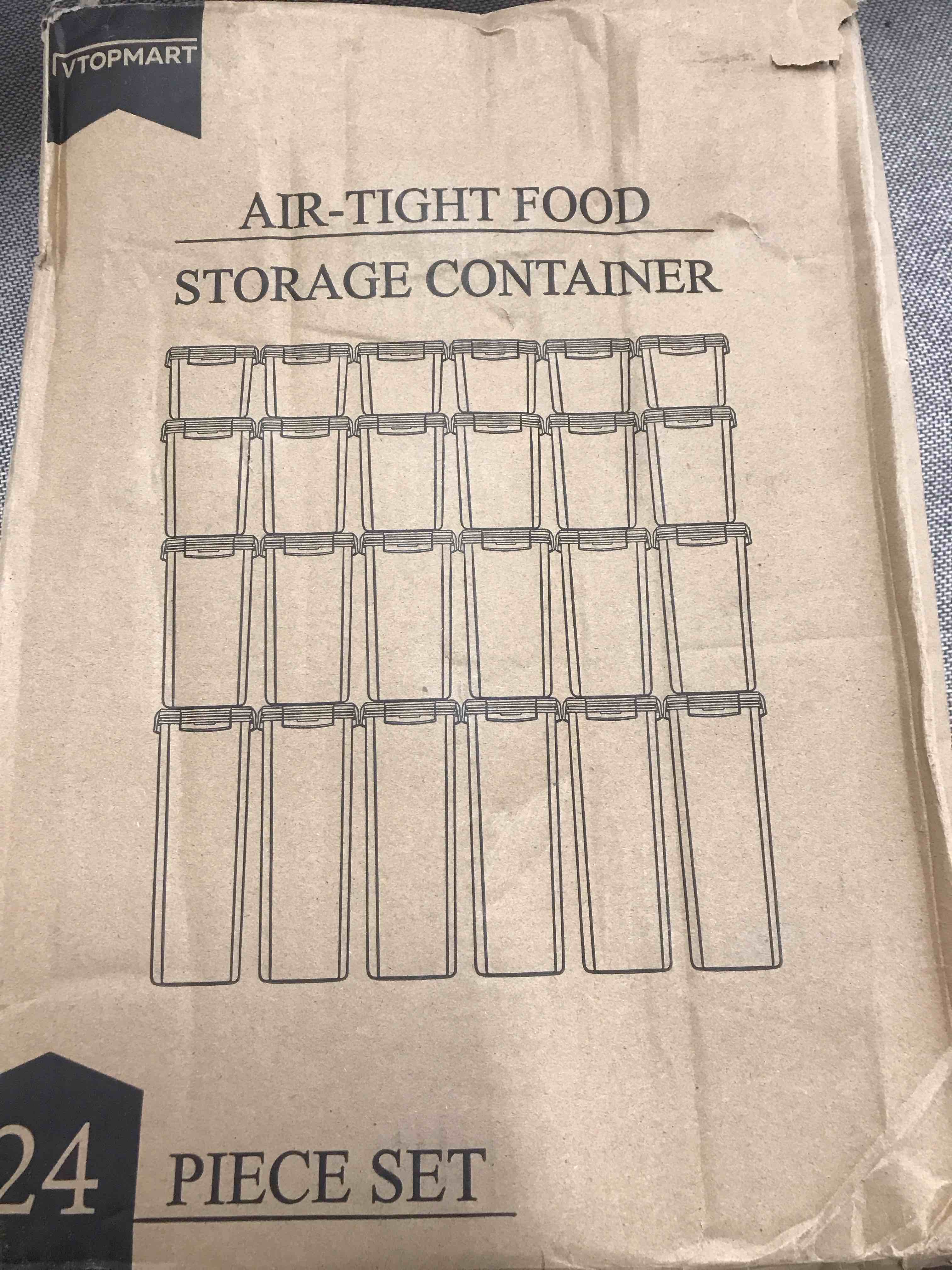 24 Piece Air Tight Food Storage Containers 