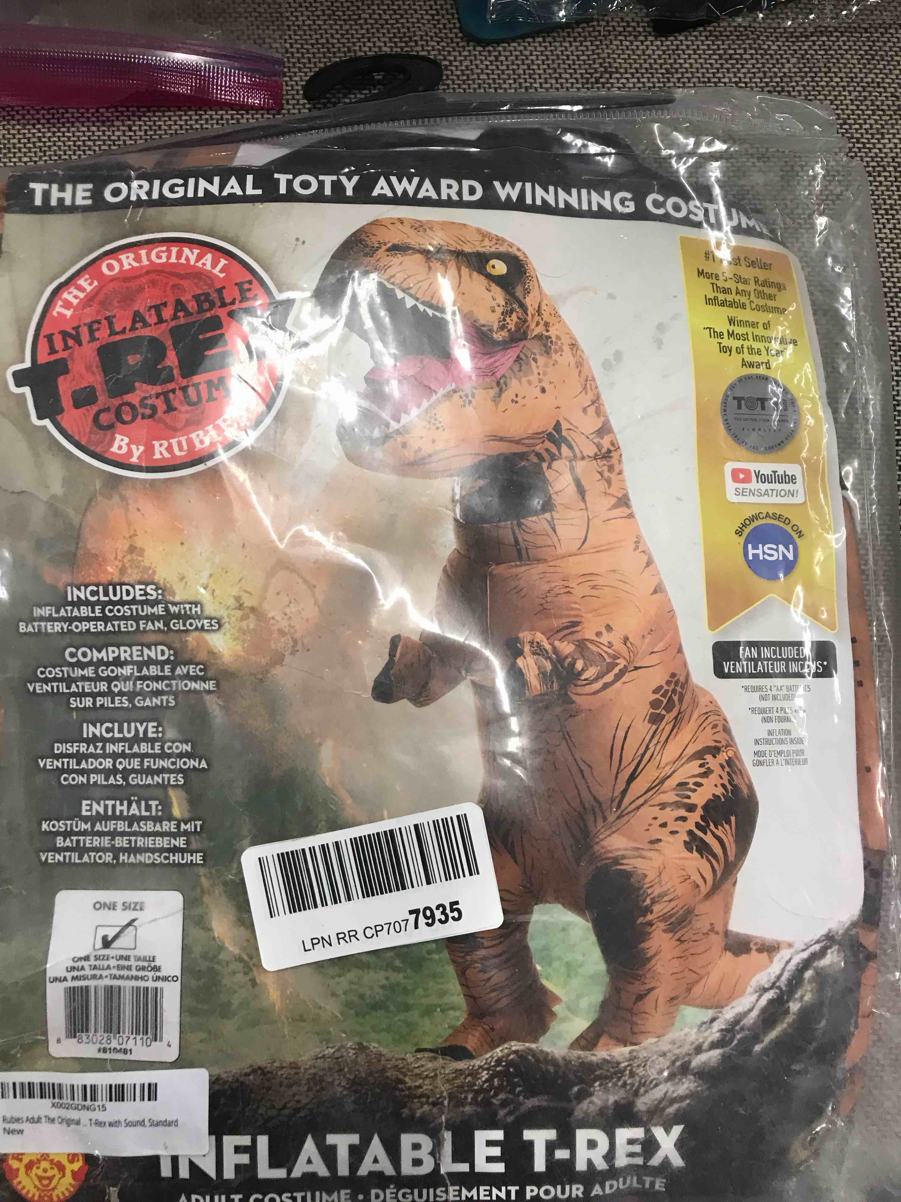 Dino Costume.   one size