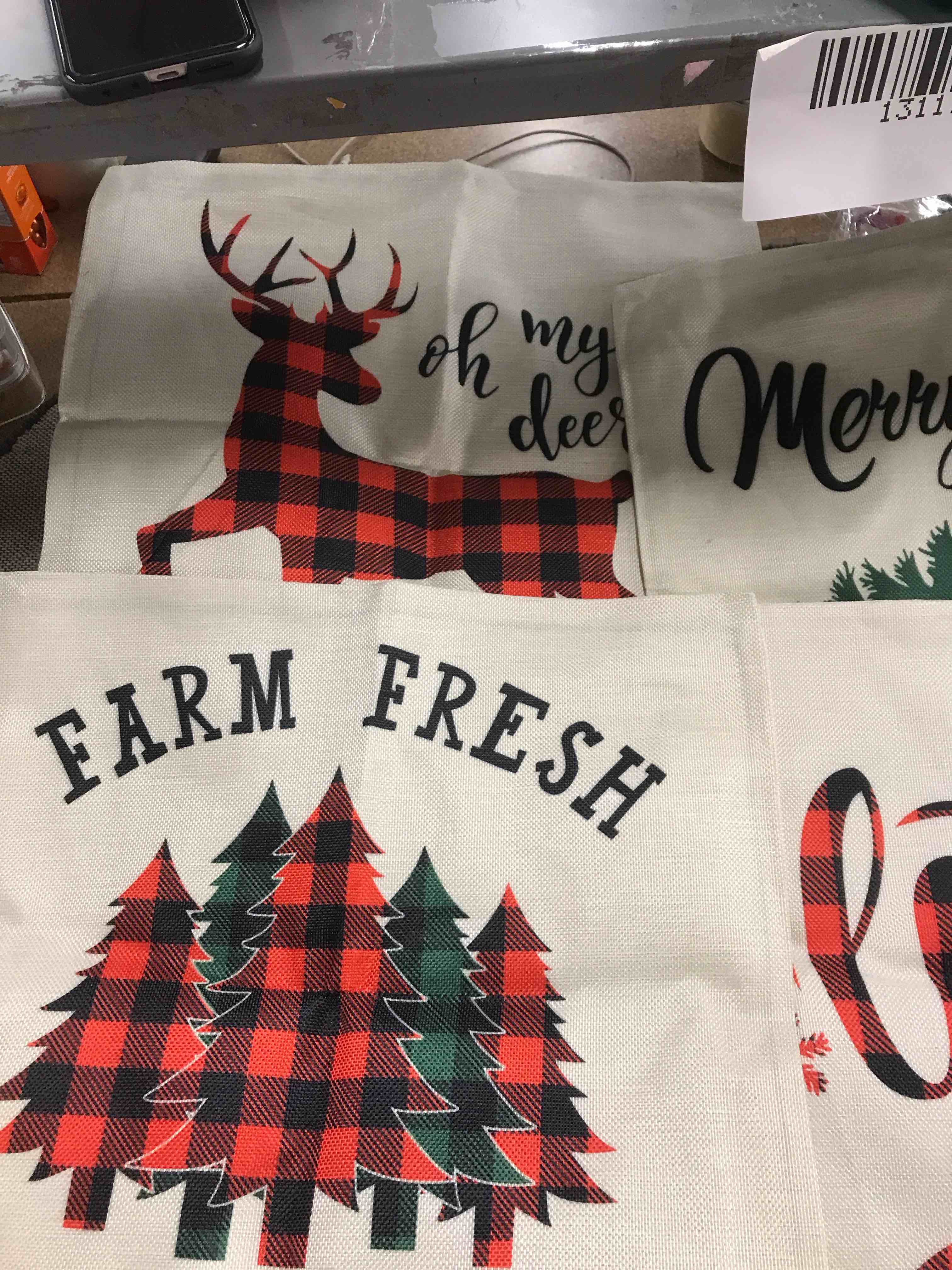Set of 4 Christmas Pillow Covers 