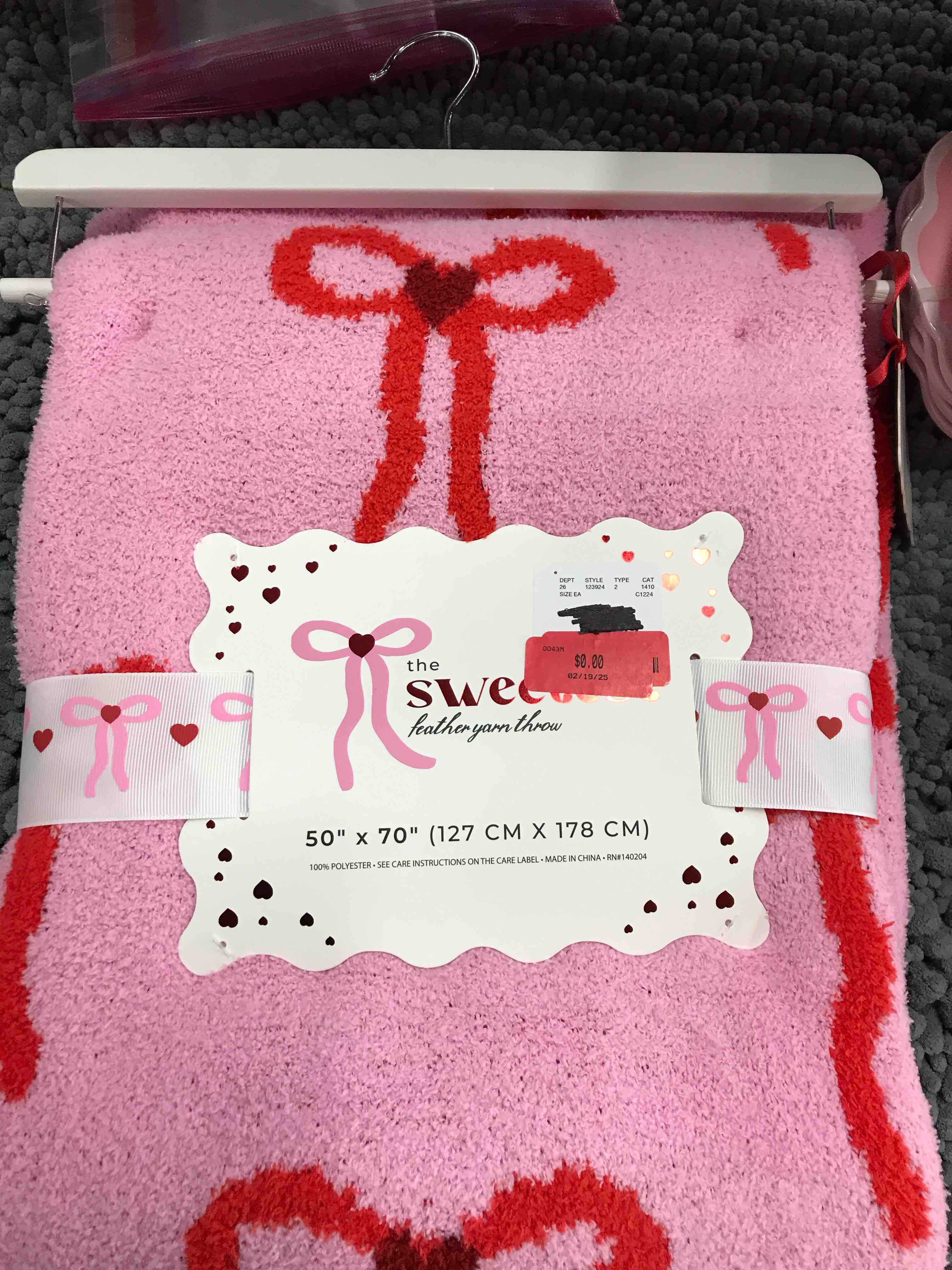 Valentines Throw 50 x 70”