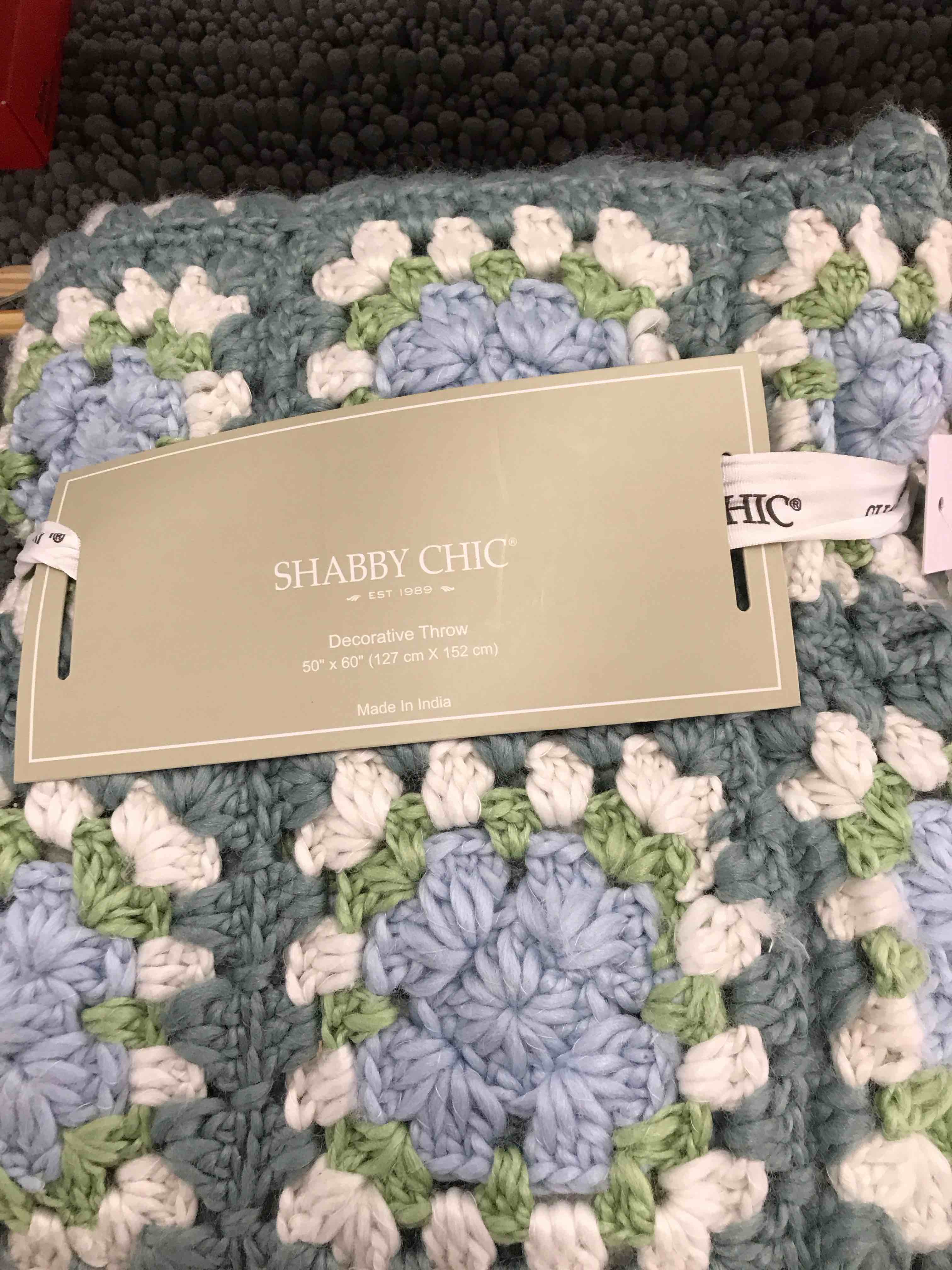 Shabby Chic Decorative Throw 50 x 60”