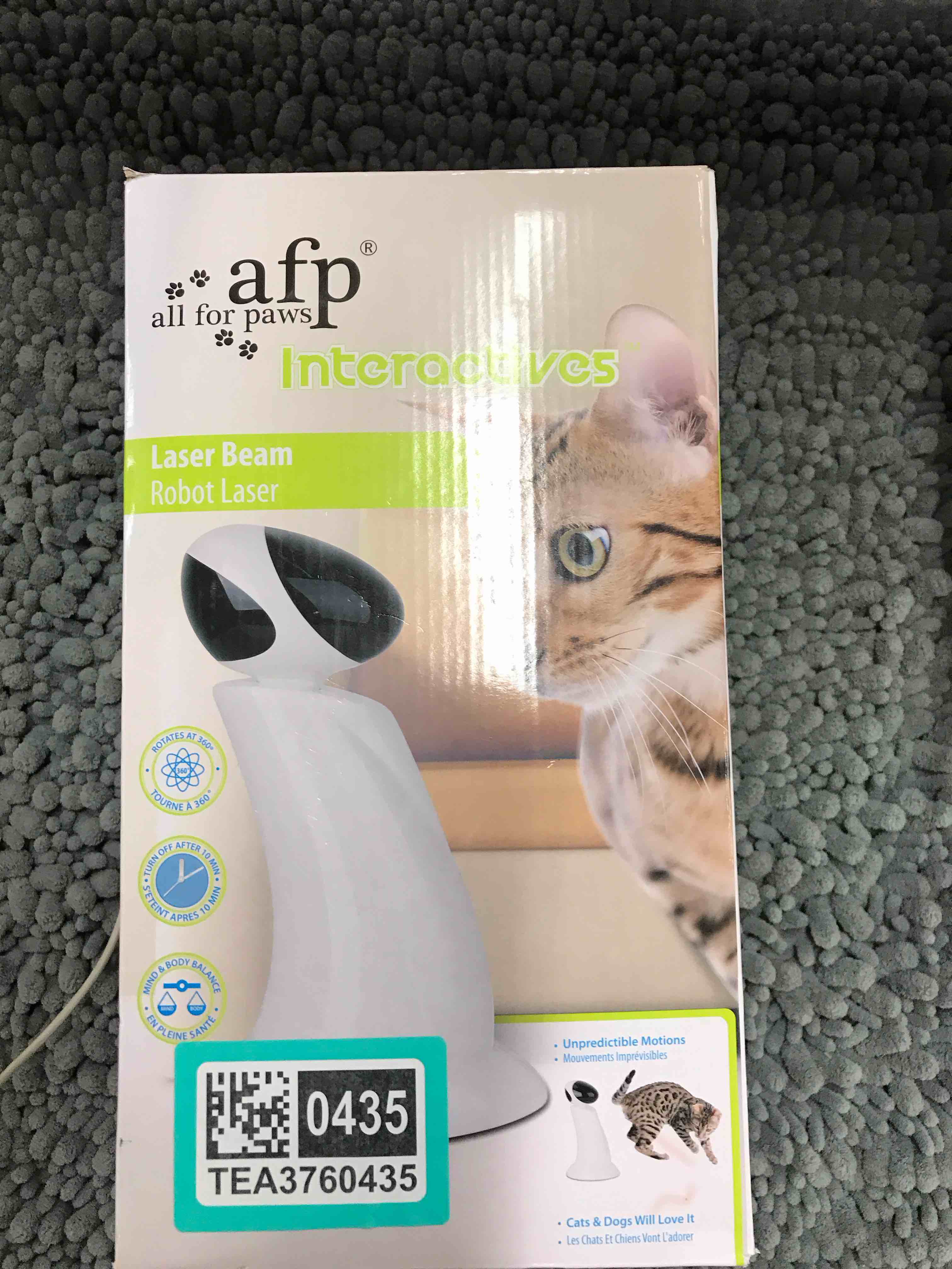 All For Paws Automatic Cat Laser Toy - Laser Rotates 360 Degree with Random Patterns
