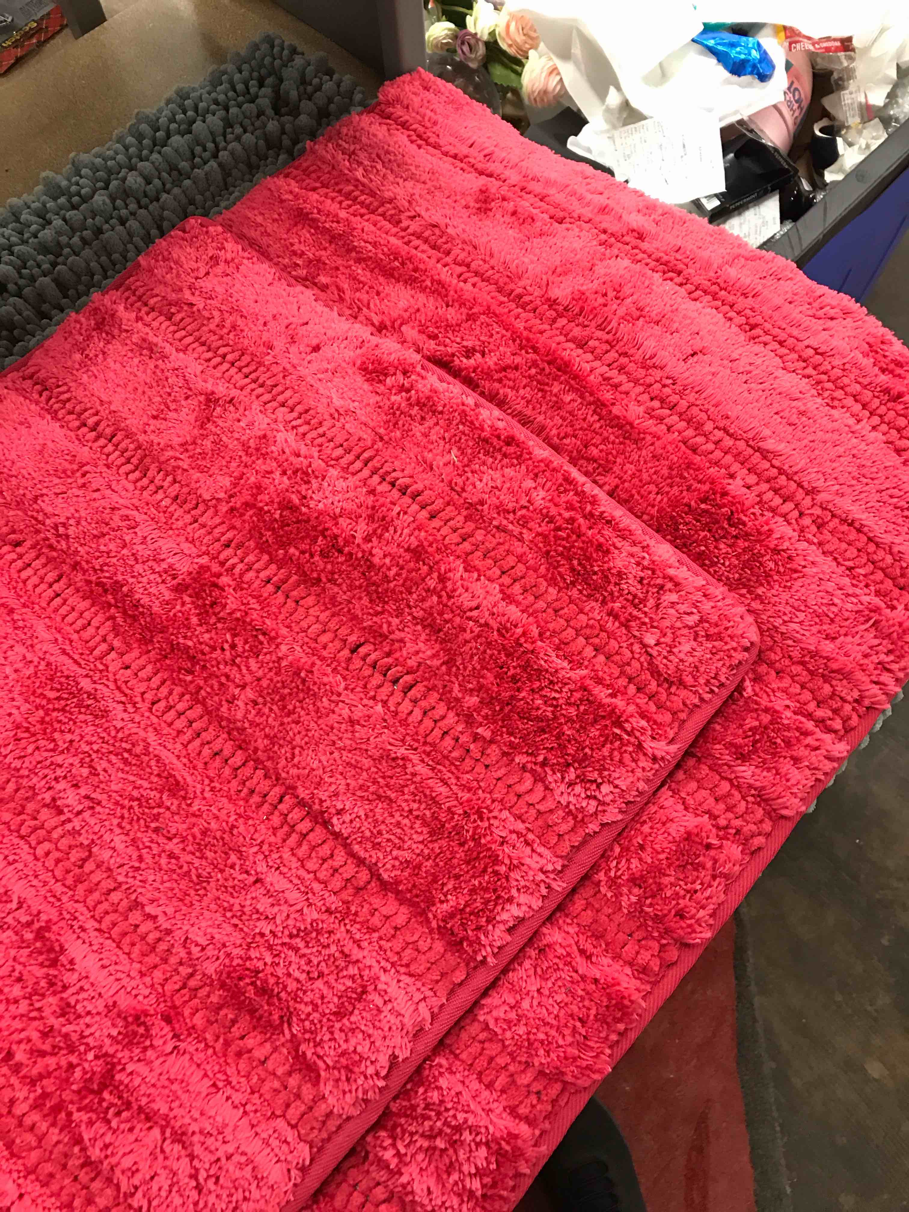 Se of Bathroom Rugs Red