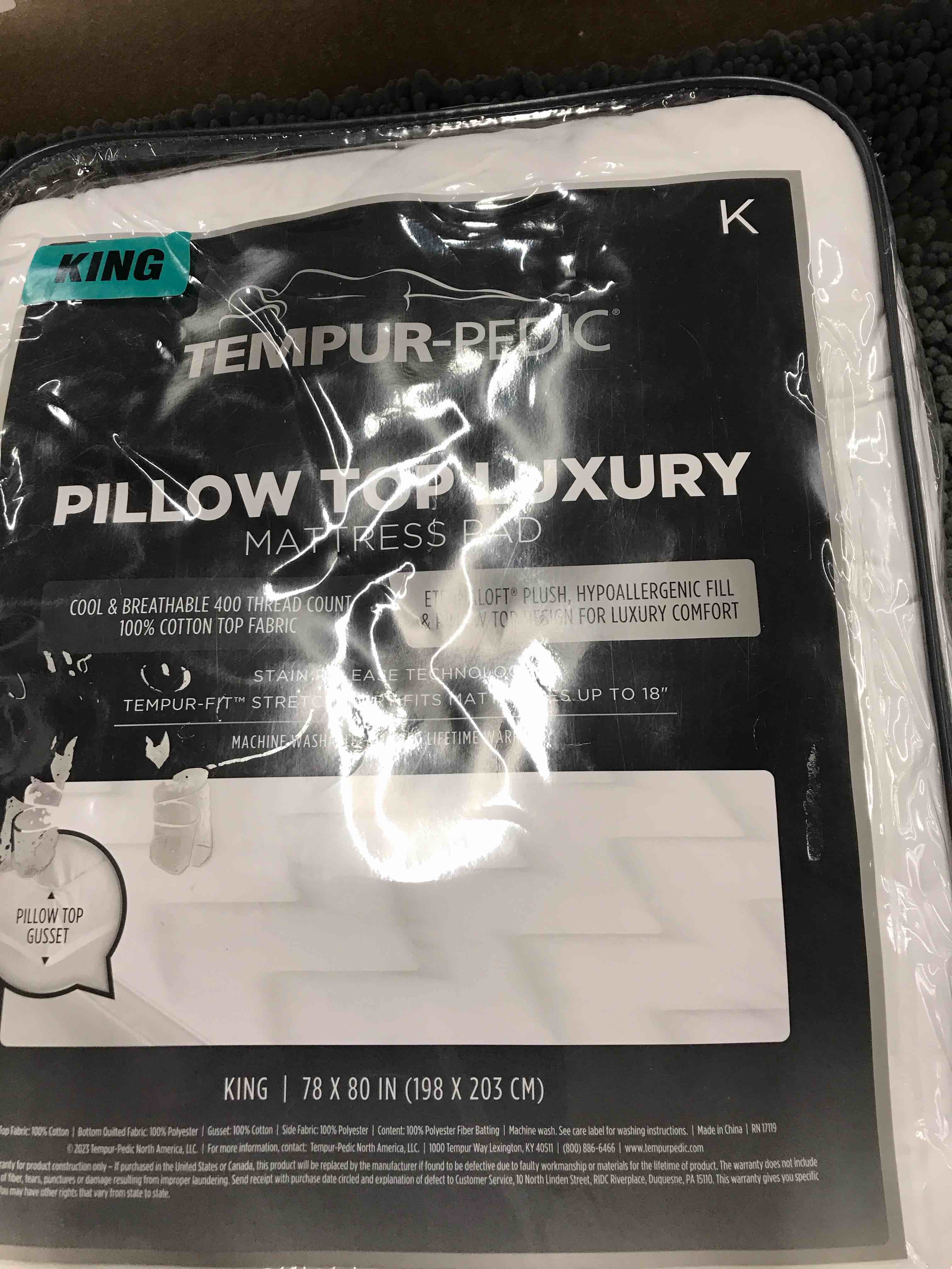 Tempur- Pedicure Pillow Top Luxury Mattress Pad