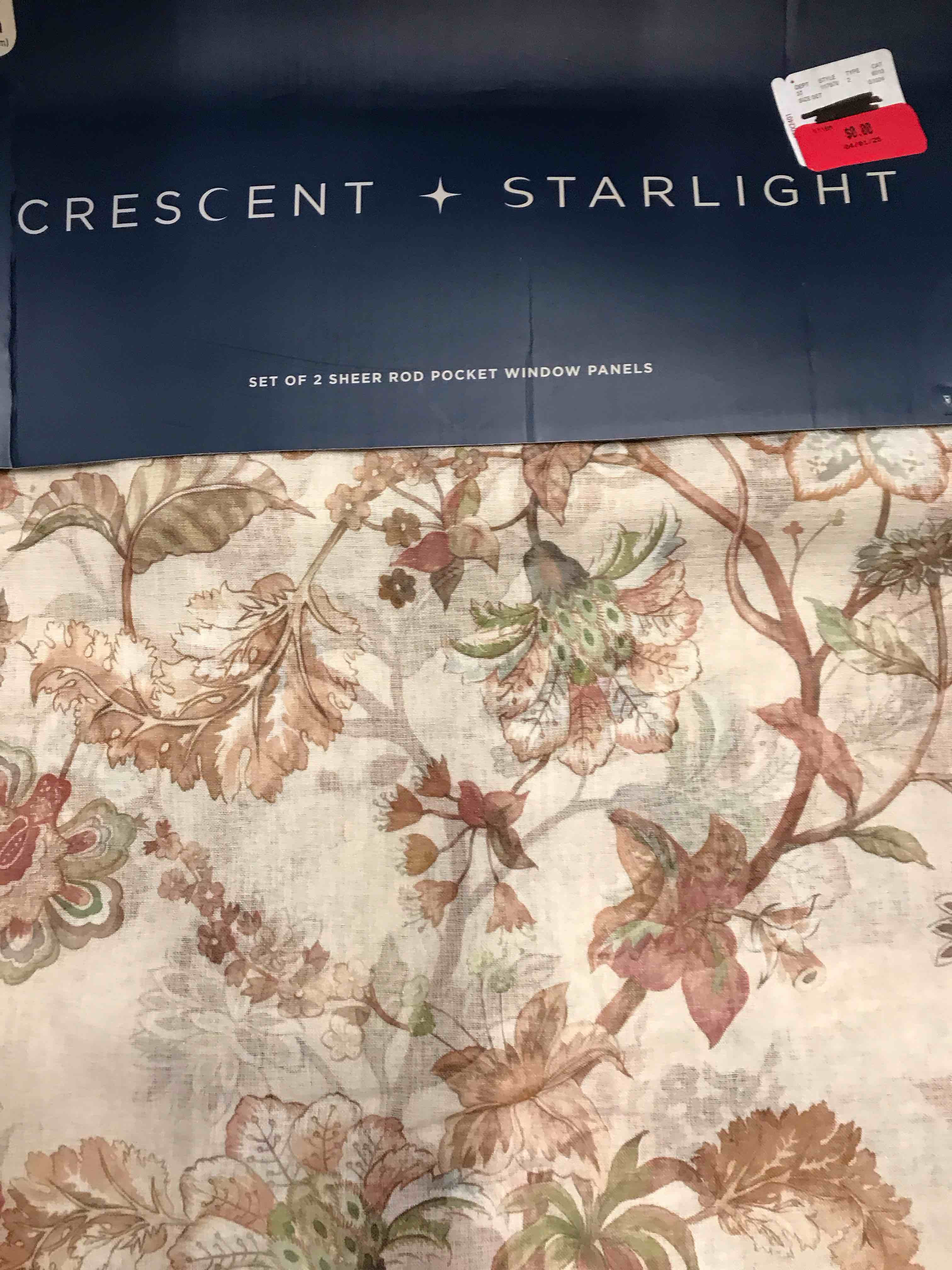 Set of 2 Sheer Rod Window Panels 