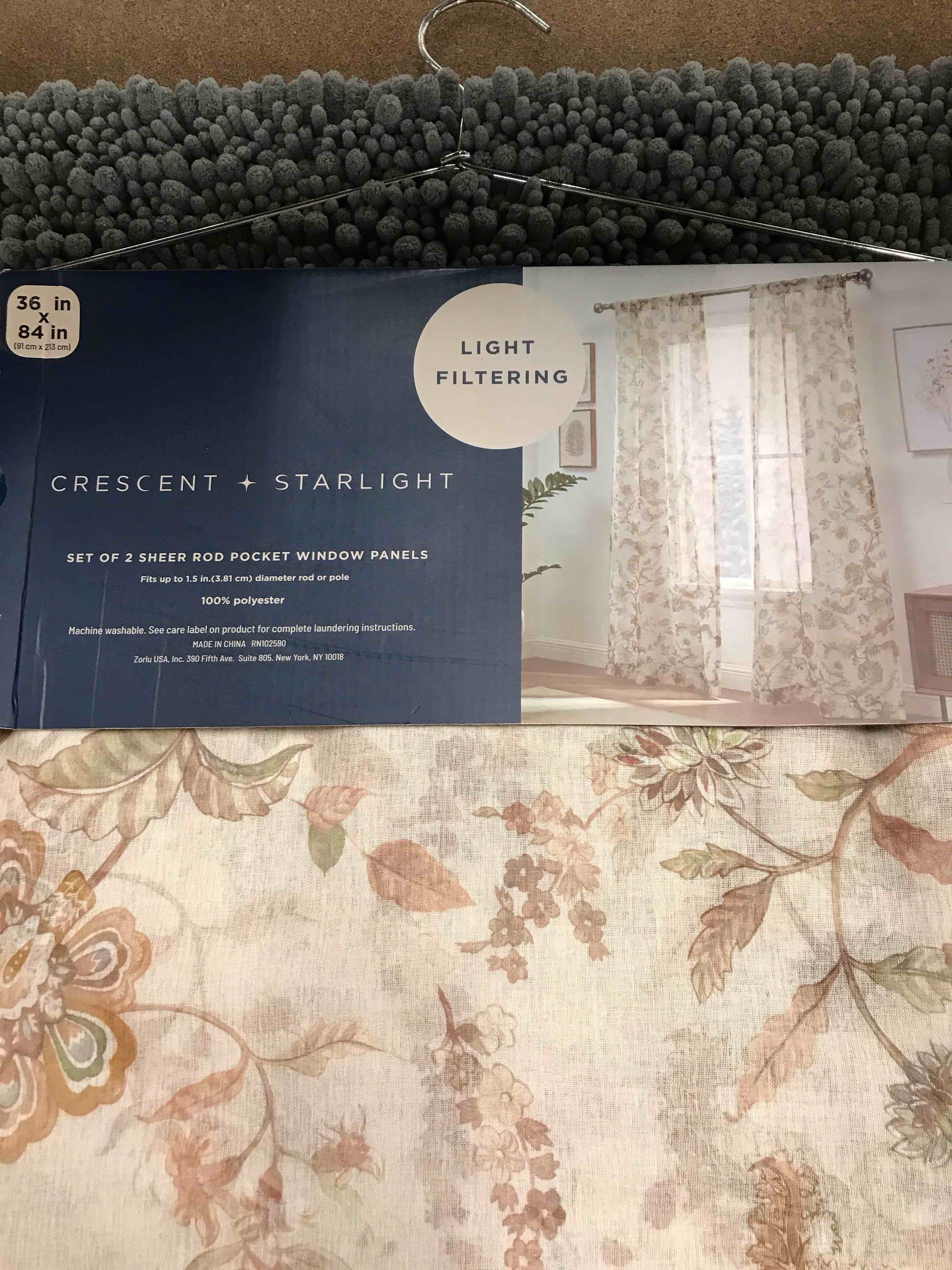 Set of 2 Sheer Rod Window Panels