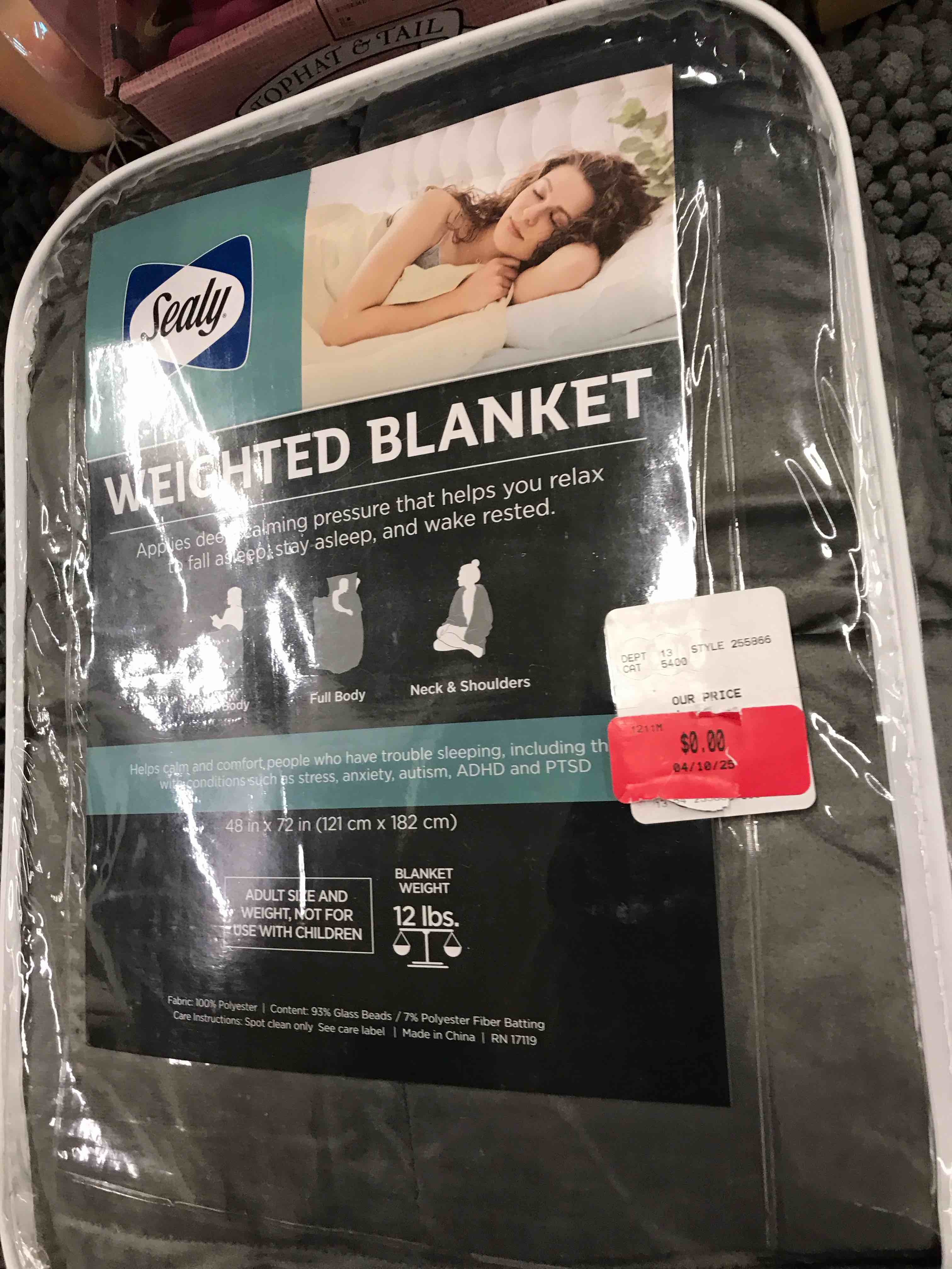 Sealy Weighted Blanket.     12lbs