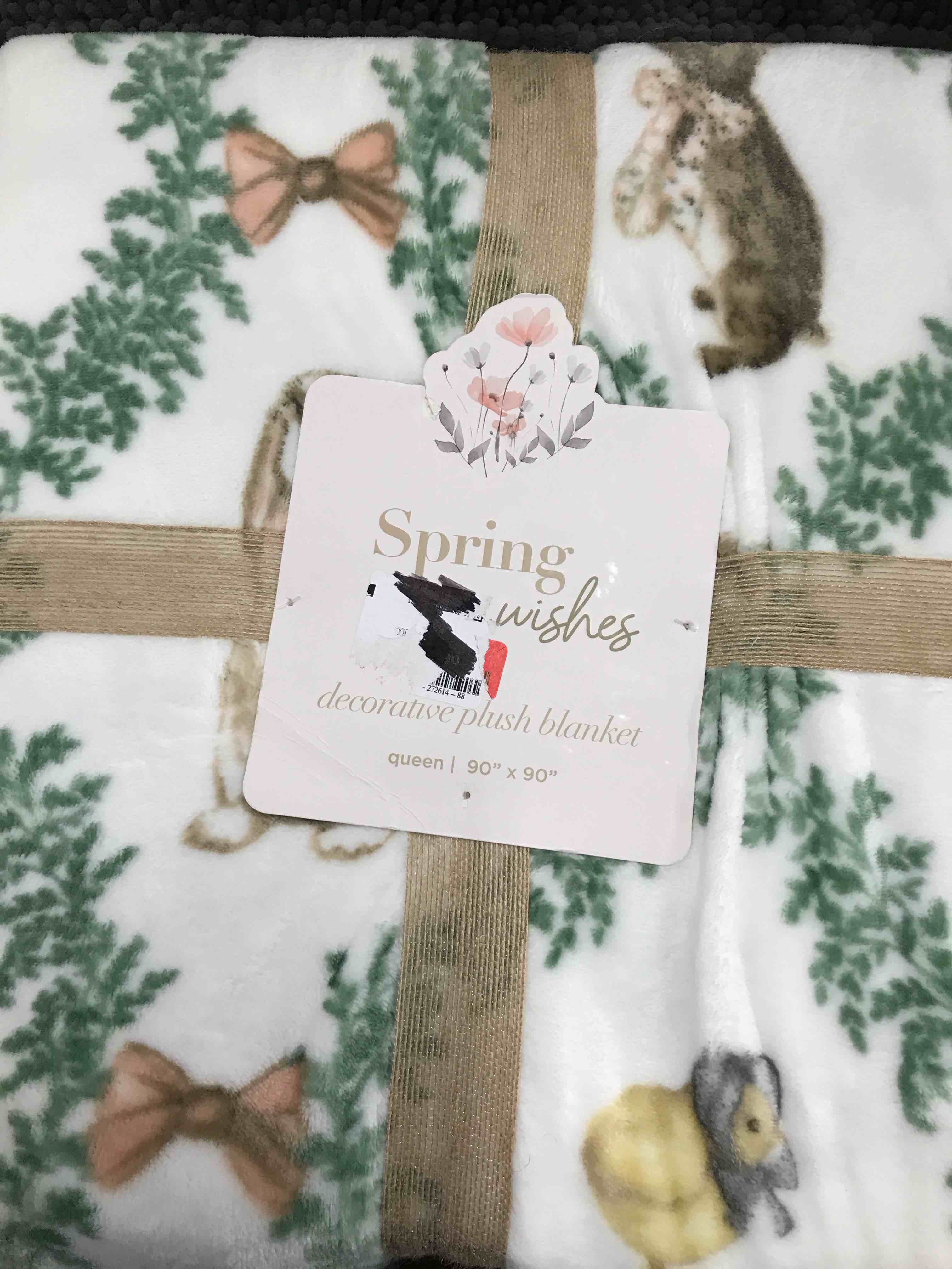 Spring Wishes Decorative Plush Blanket