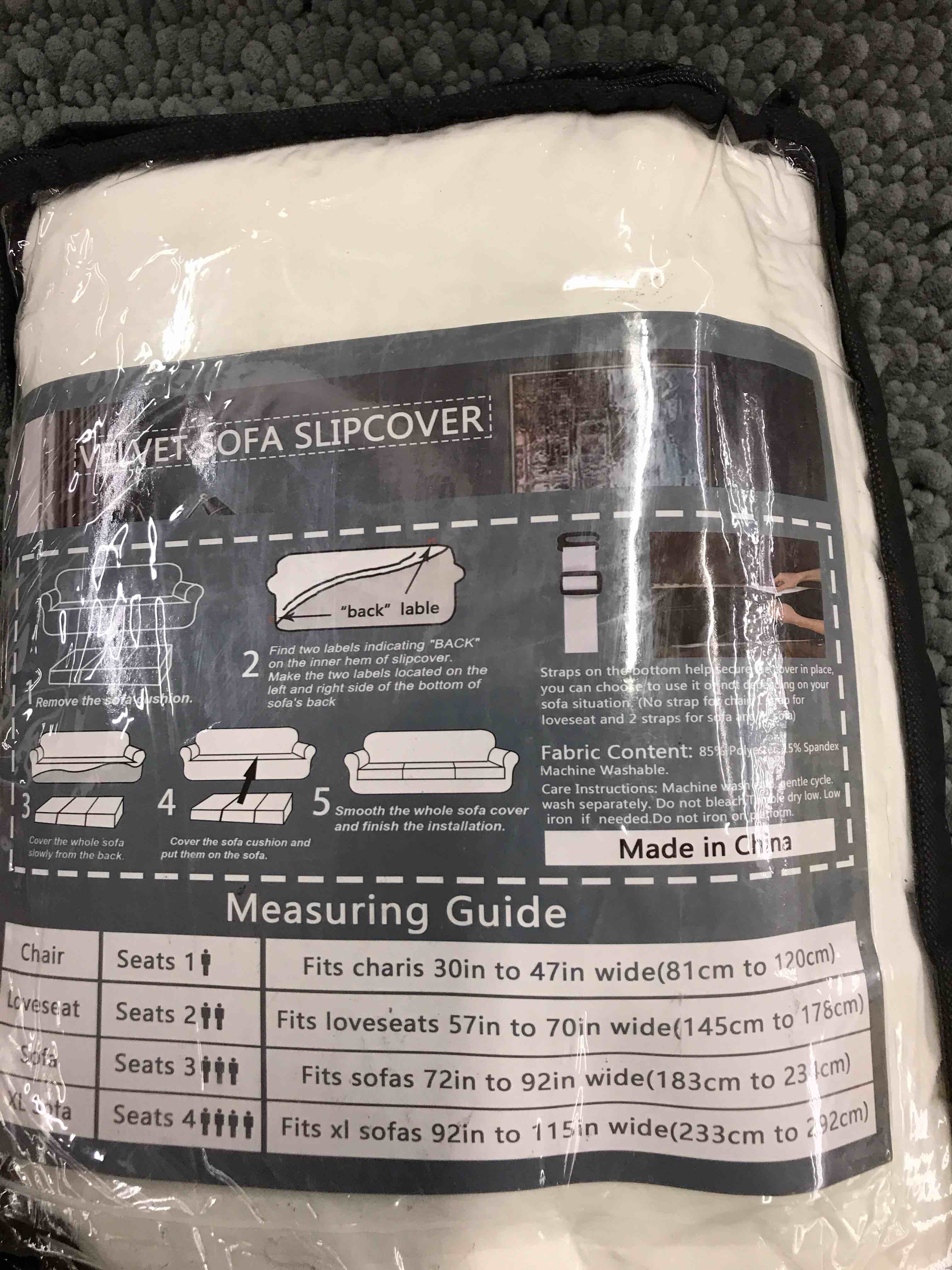 Condition photo showing As Is for Loveseat Slipcover