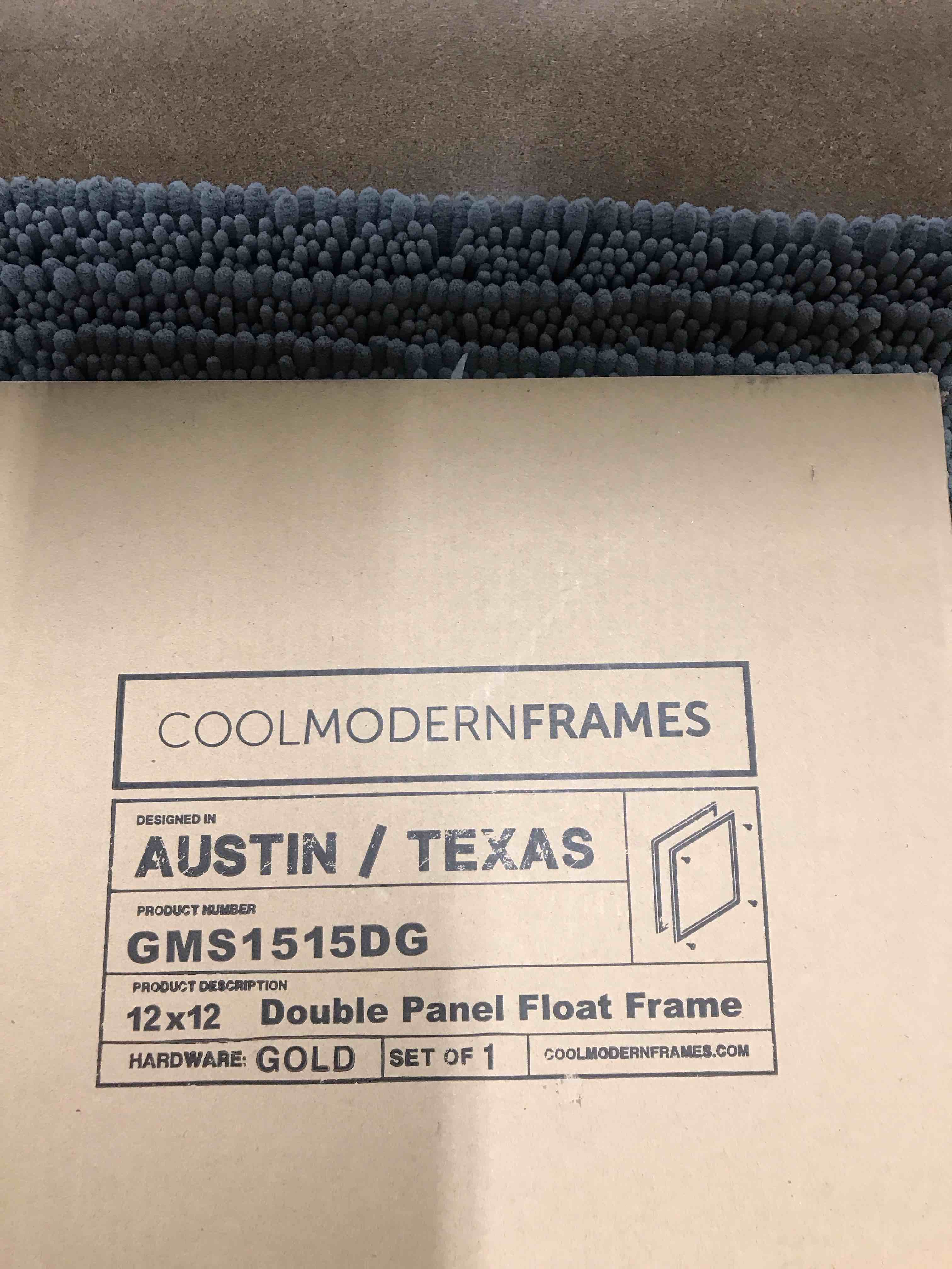 Double Panel Float Frame Hardware Gold