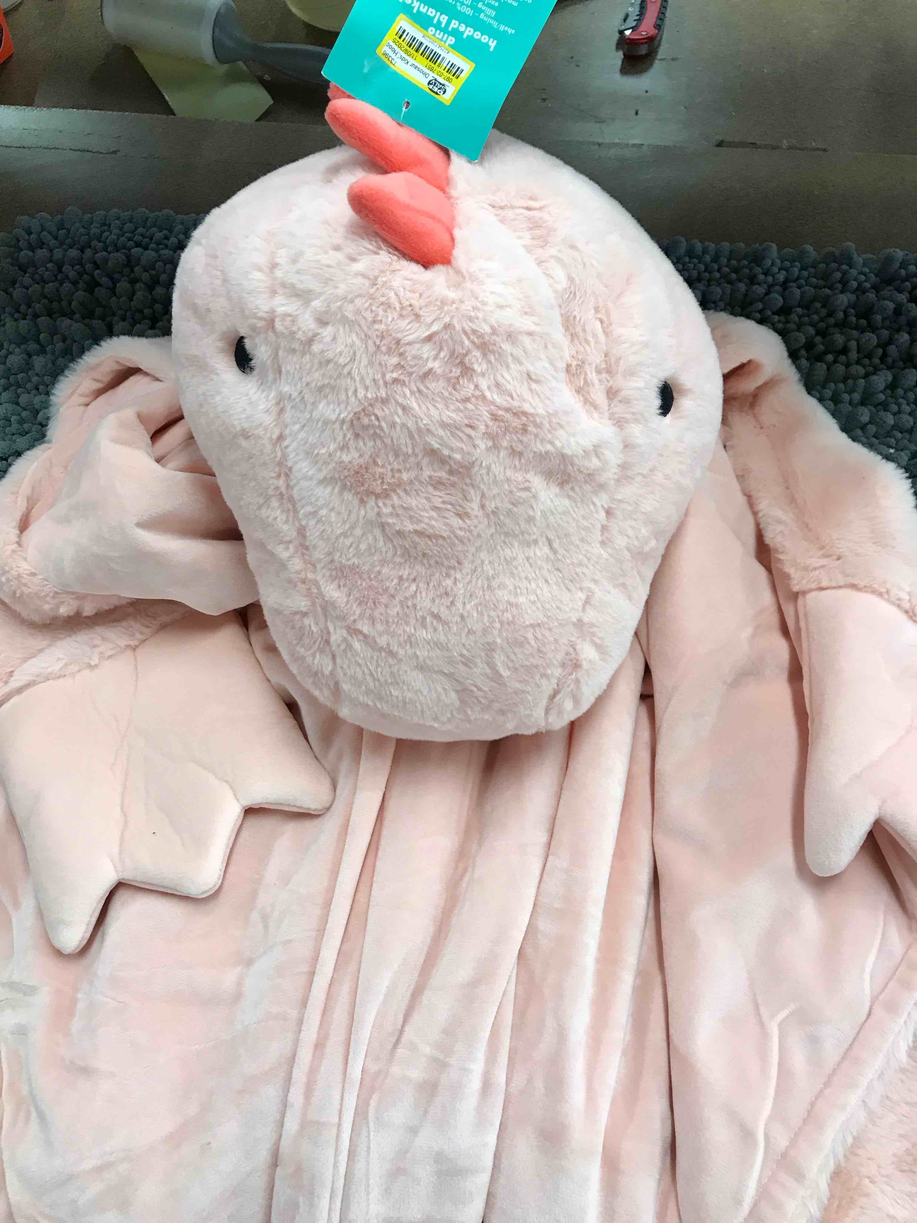 Dinosaur Kids' Hooded Blanket Pink - Pillowfort™