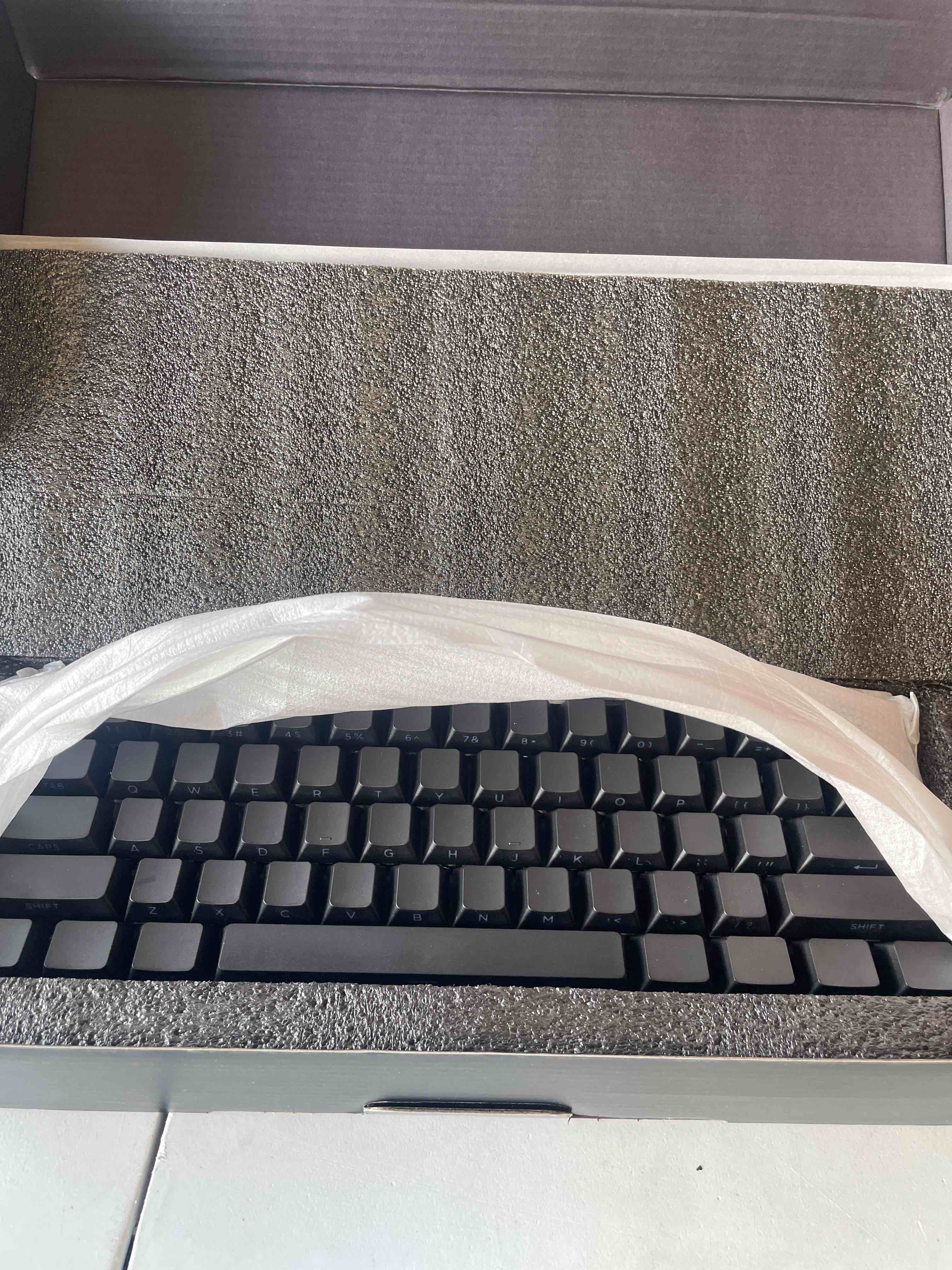 Condition photo showing New/Like New for monsgeek fun60 pro rapid trigger gaming keyboard 8k sp magnetic switch he keyboard multi-modes wireless 60% black shine-through (glare magnetic switch)
