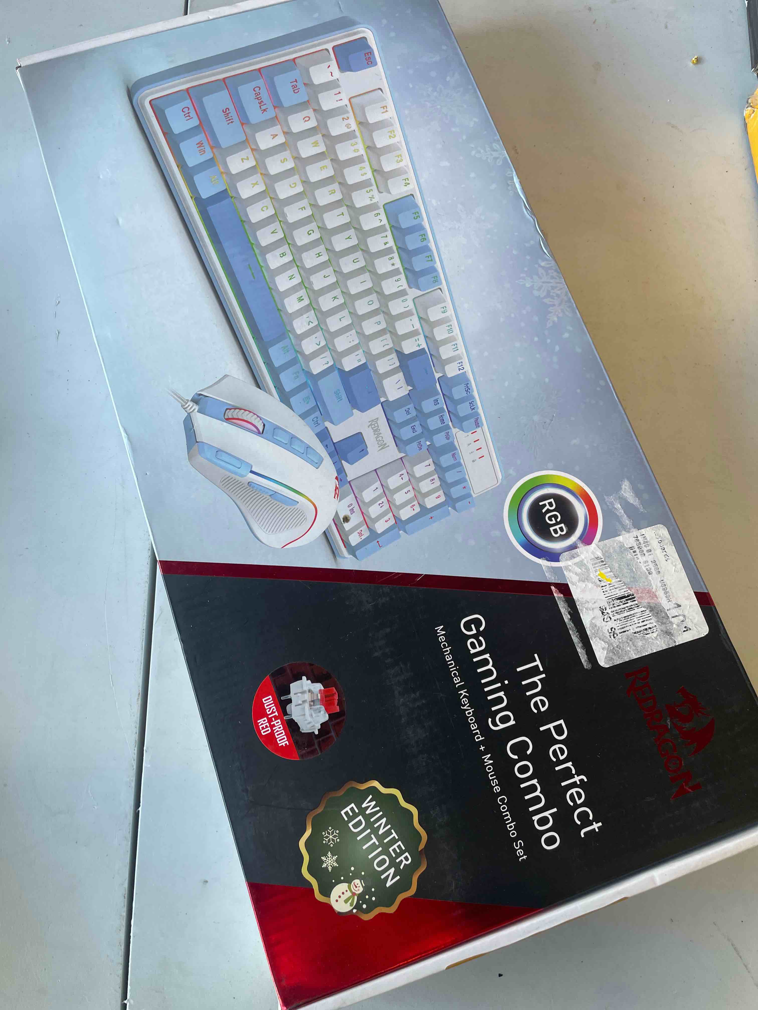 Condition photo showing New/Like New for redragon s139 gaming essentials mechanical keyboard and mouse combo set