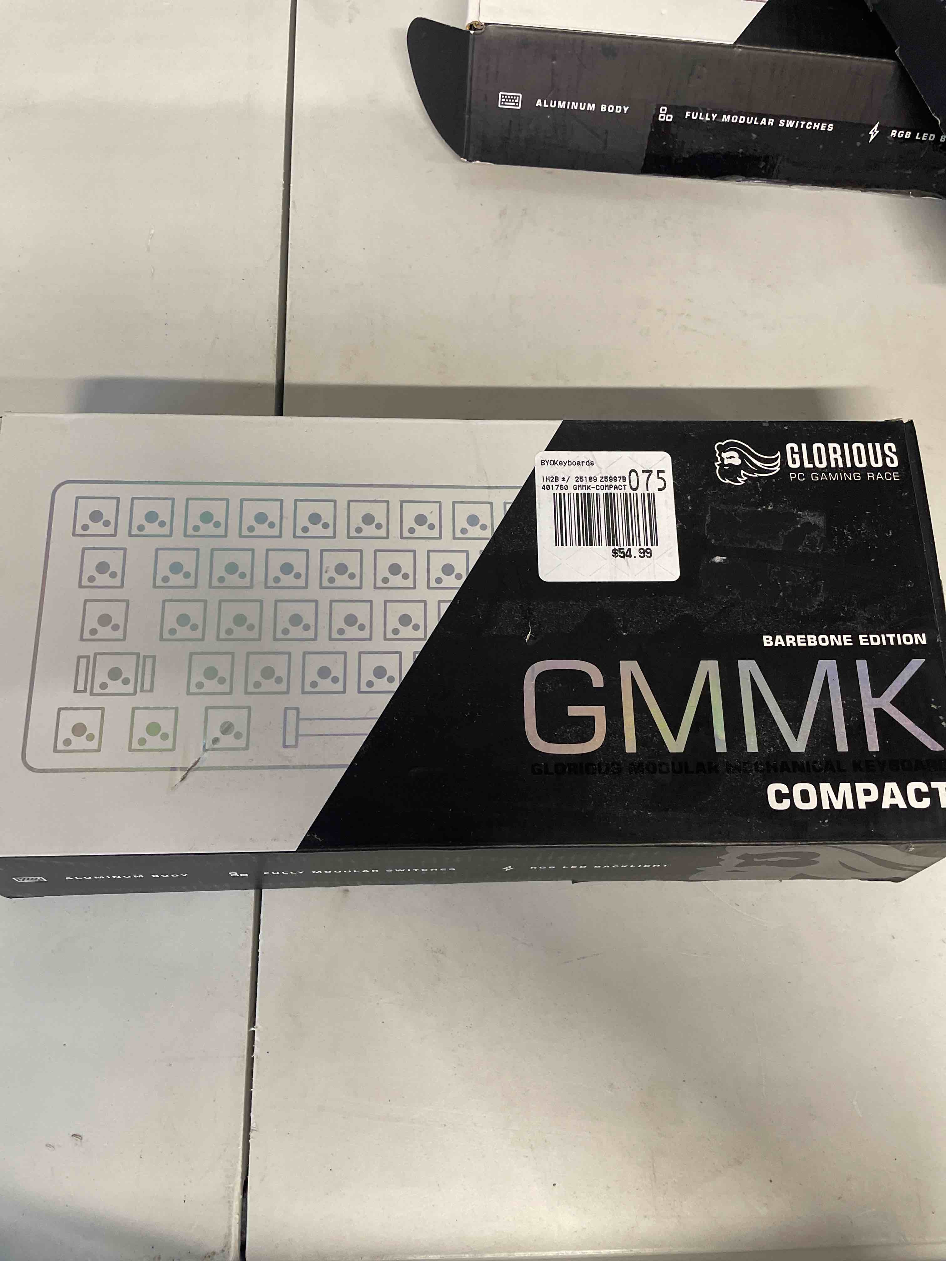 Condition photo showing Good Condition for glorious custom gaming keyboard - gmmk 60% percent compact barebone - usb c wired mechanical keyboard kit - rgb hot swappable switches & keycaps - black metal top plate