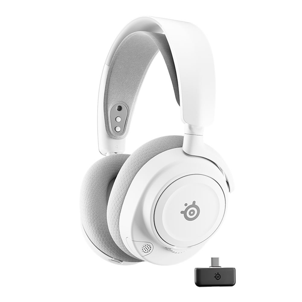 steelseries arctis nova 7 wireless gen 2 gaming headset - real-time app control, 50+ hr play, neodymium drivers, mix 2.4ghz/bluetooth, pc, ps5, ps4, switch 1/2, mobile - white