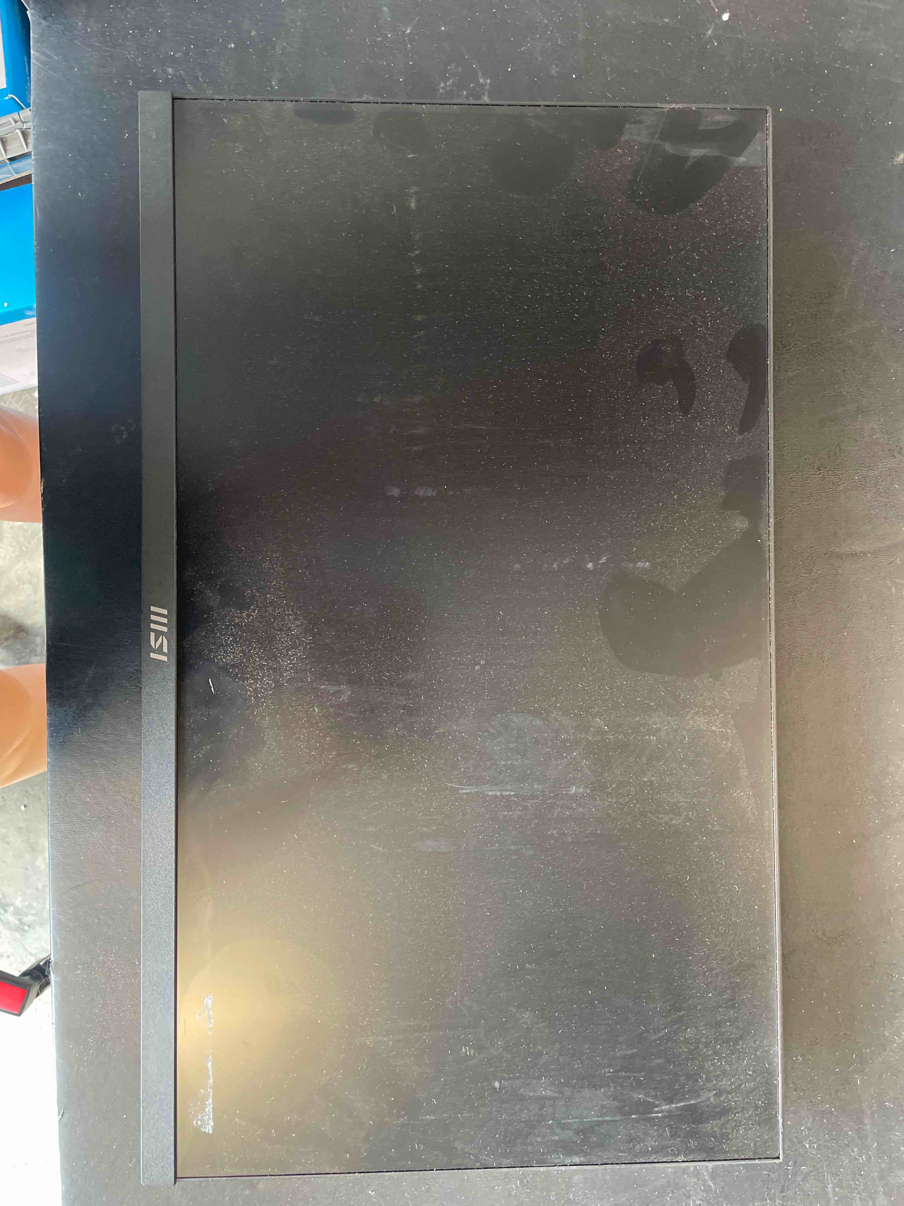 Condition photo showing As Is for msi mag 244f 24-inch 1920 x 1080 (fhd) gaming monitor, 200hz, amd freesync premium, hdmi, displayport, vesa, tilt, height adjustable, speaker, 0.5ms, black